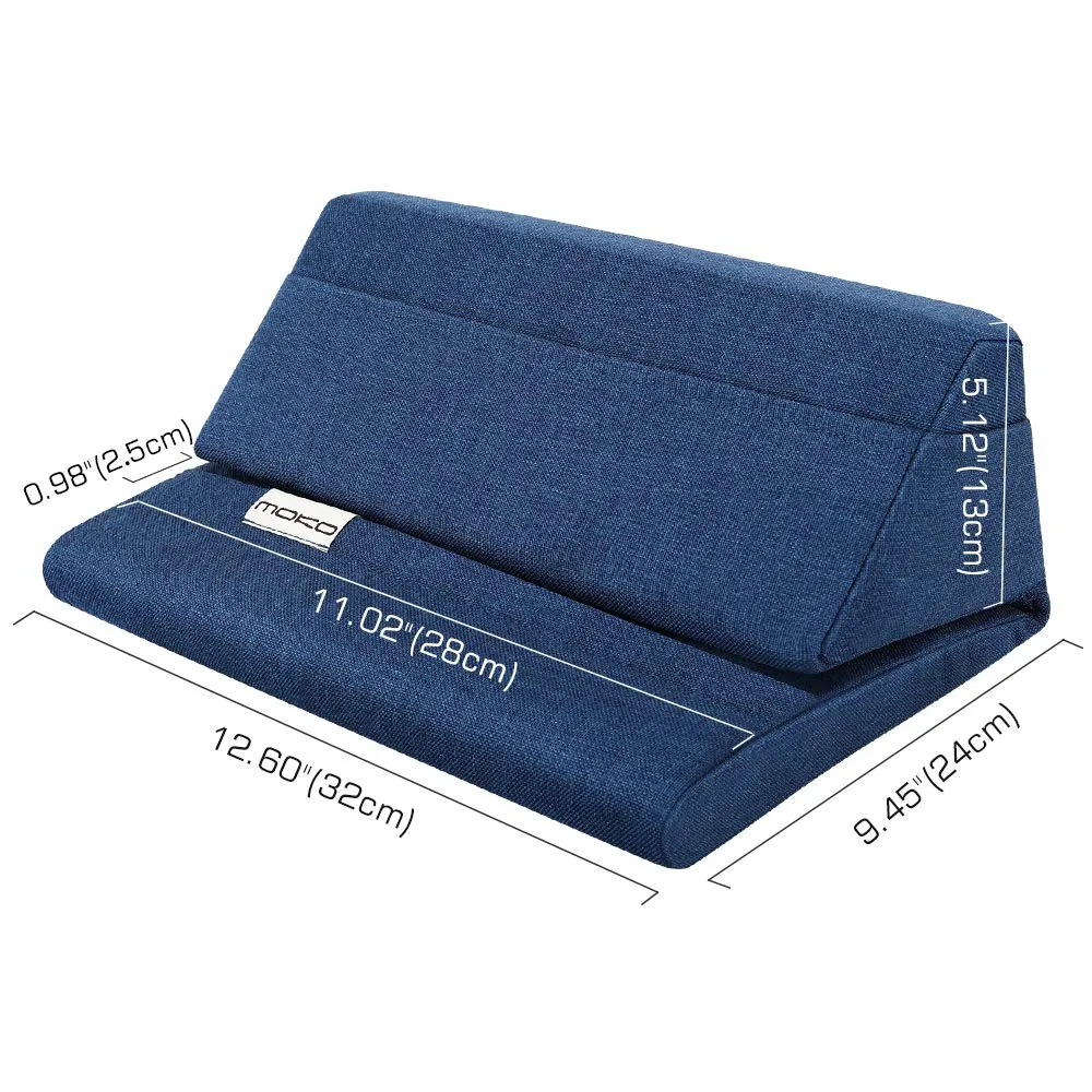 MoKo Tablet 11 pollici supporto cuscino azzurro mare lino cotone