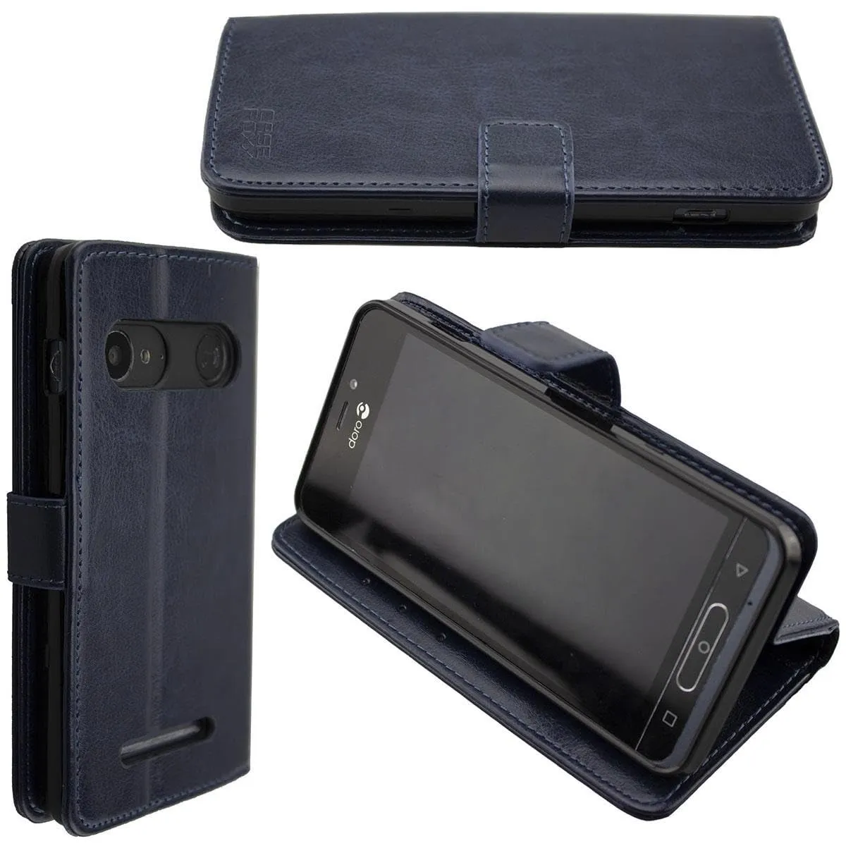 caseroxx Bookstyle Doro 8035 custodia azzurra carte