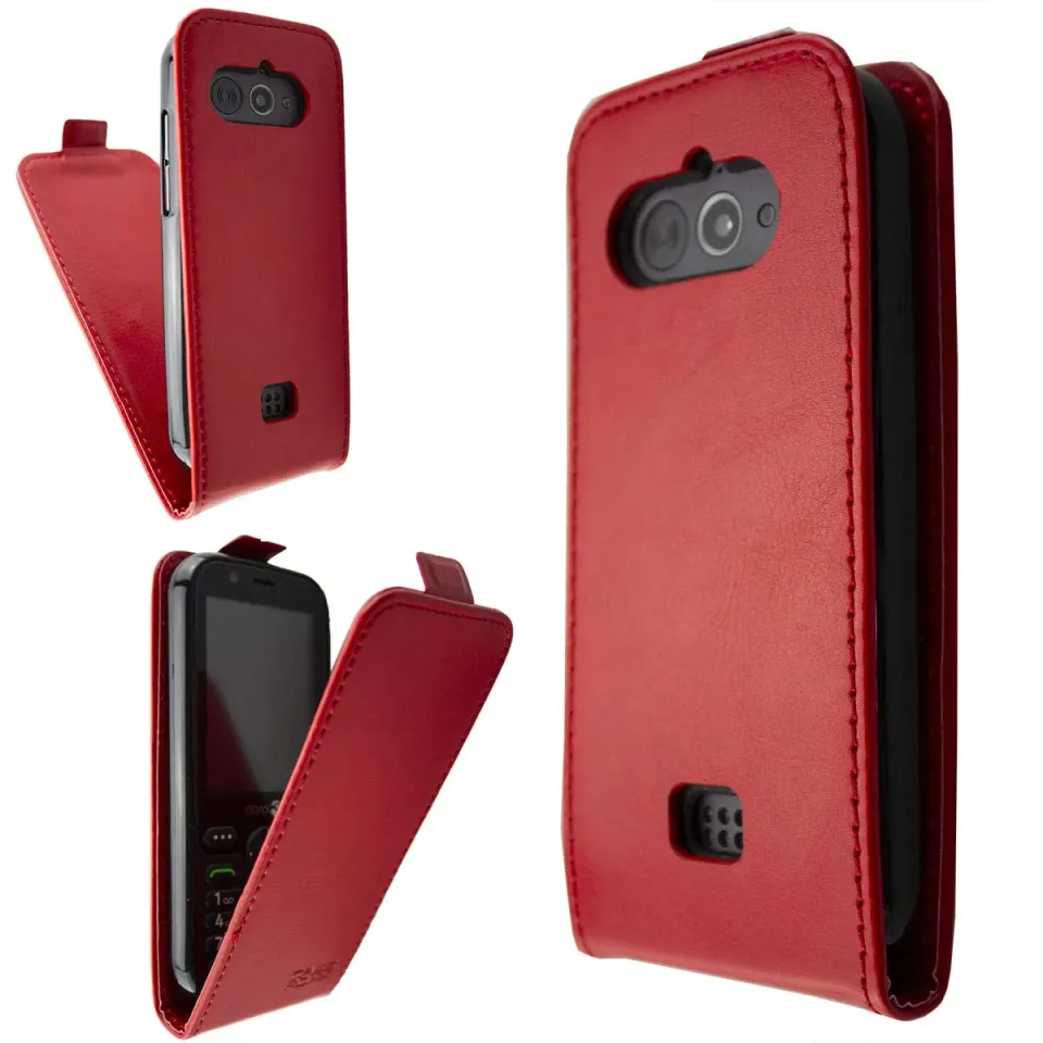 caseroxx per Doro 7010 7011 flip cover rossa libro