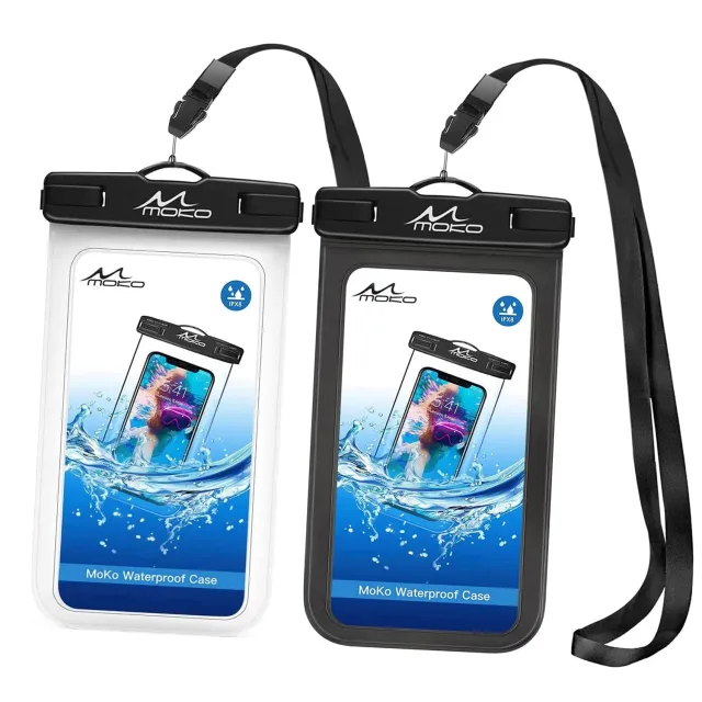MoKo Custodia Impermeabile Telefono 2 Pezzi IPX8 fino 7 pollici