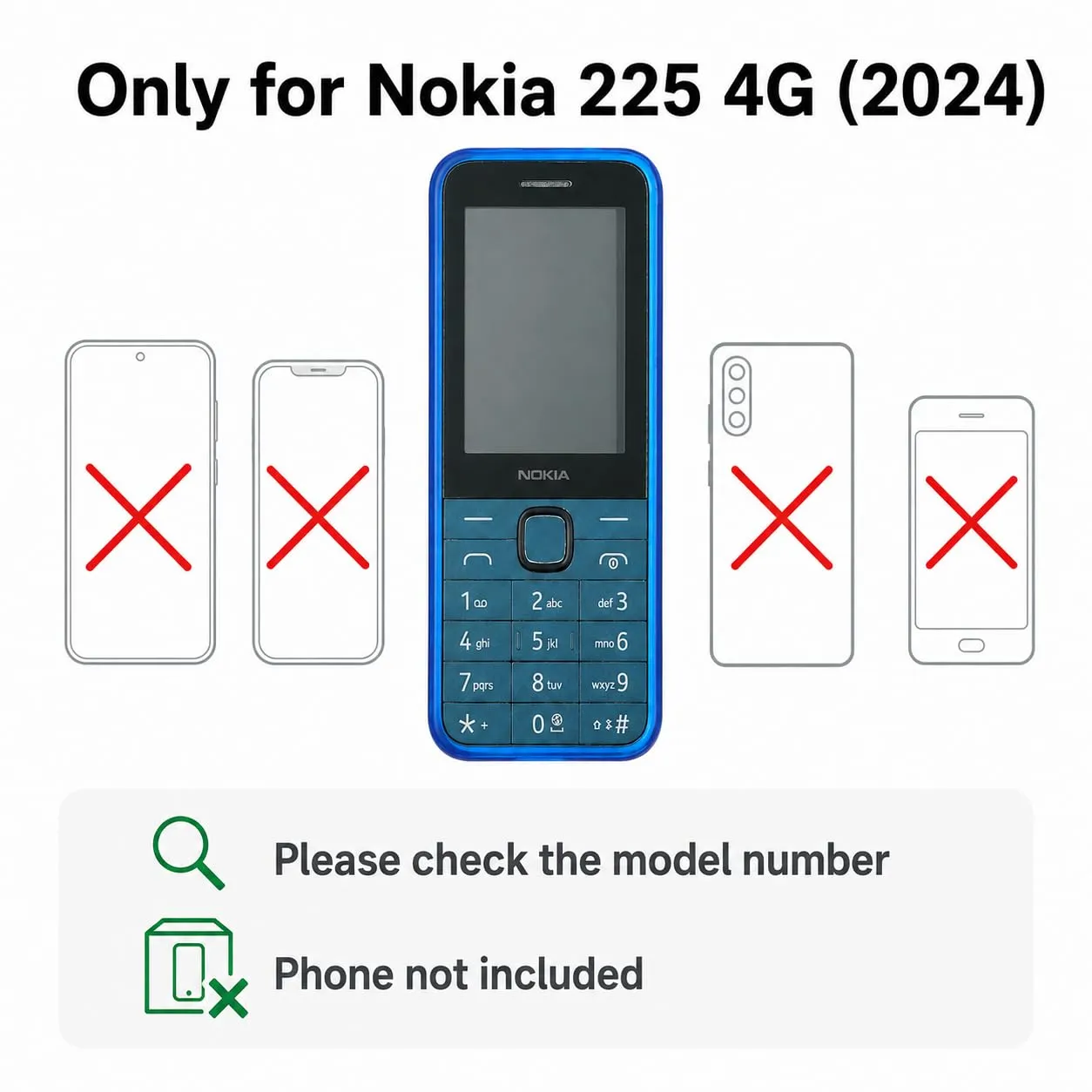 caseroxx TPU Custodia per Nokia 225 4G 2024 azzurro antiurto