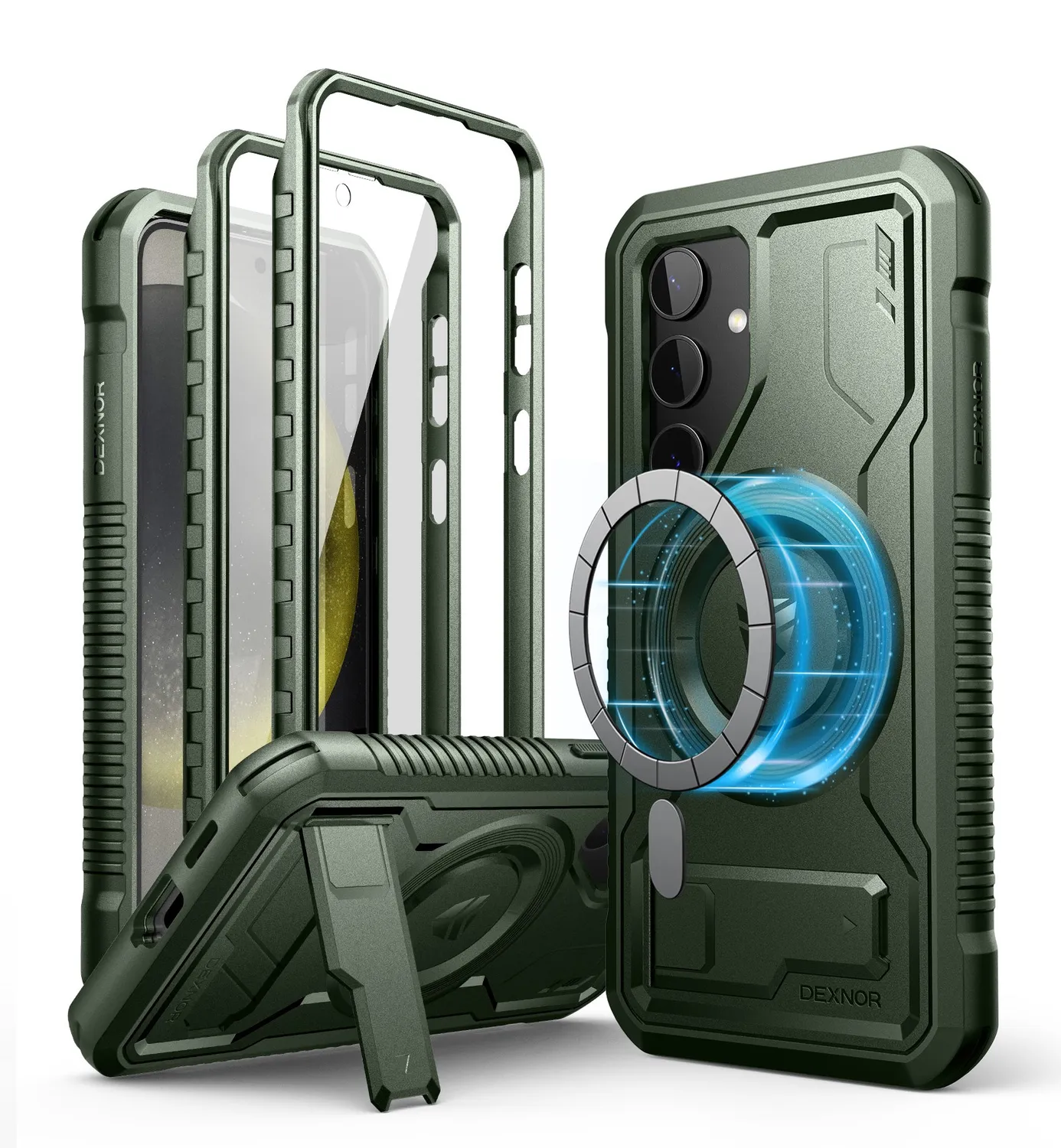Dexnor Galaxy S24 custodia nera MagSafe con cavalletto