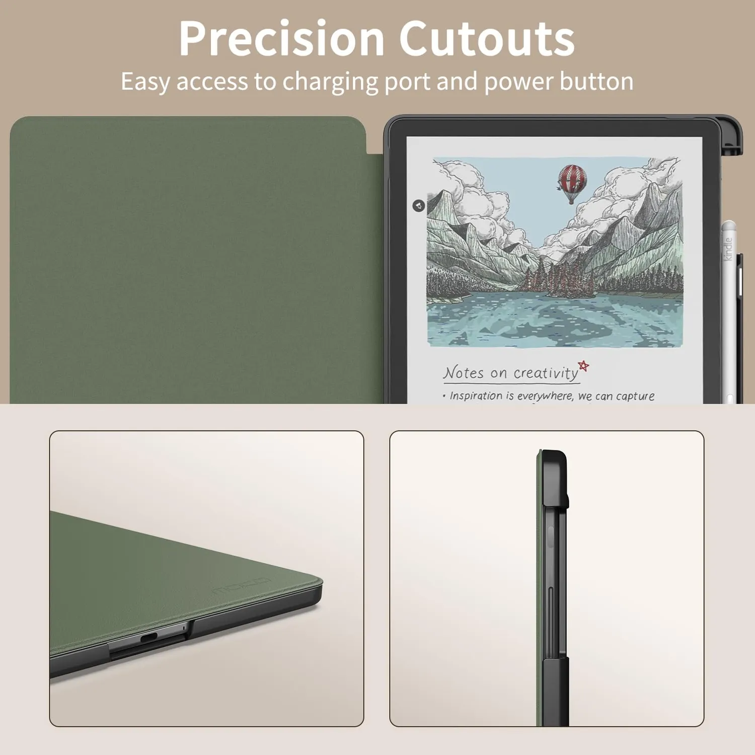 MoKo Custodia Kindle Scribe 11" Cover Celadon Sottile