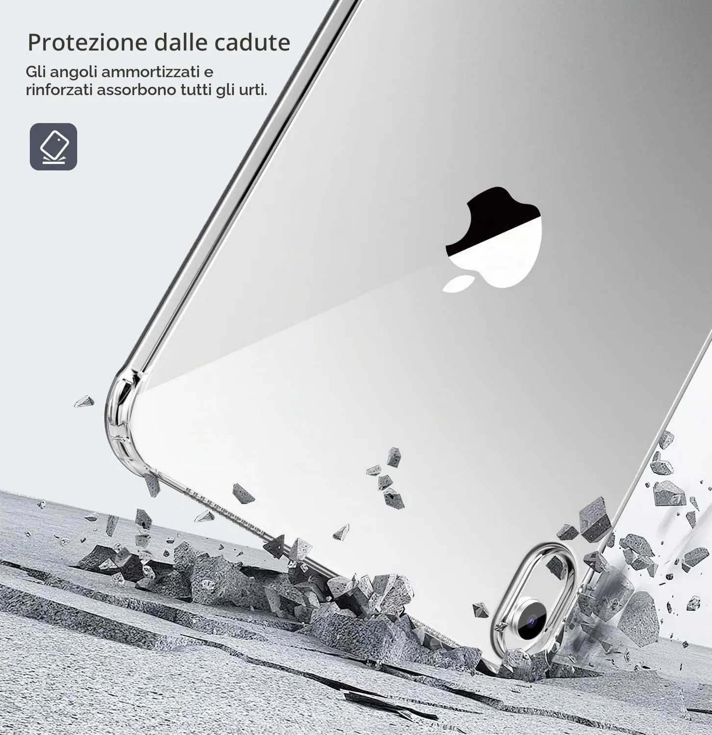 MoKo Cover iPad A16 11 2025 Trasparente TPU Antiurto