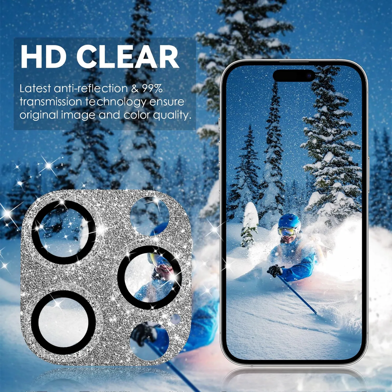 CloudValley iPhone 15 Pro Max vetro fotocamera argento