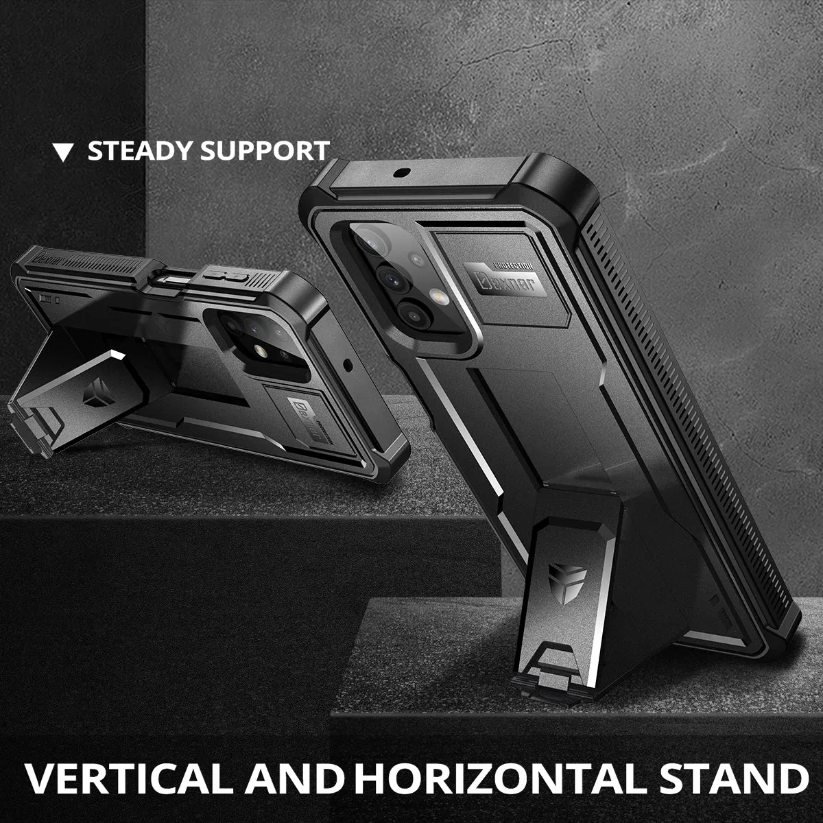 Dexnor Galaxy A32 5G cover nera antiurto con stand
