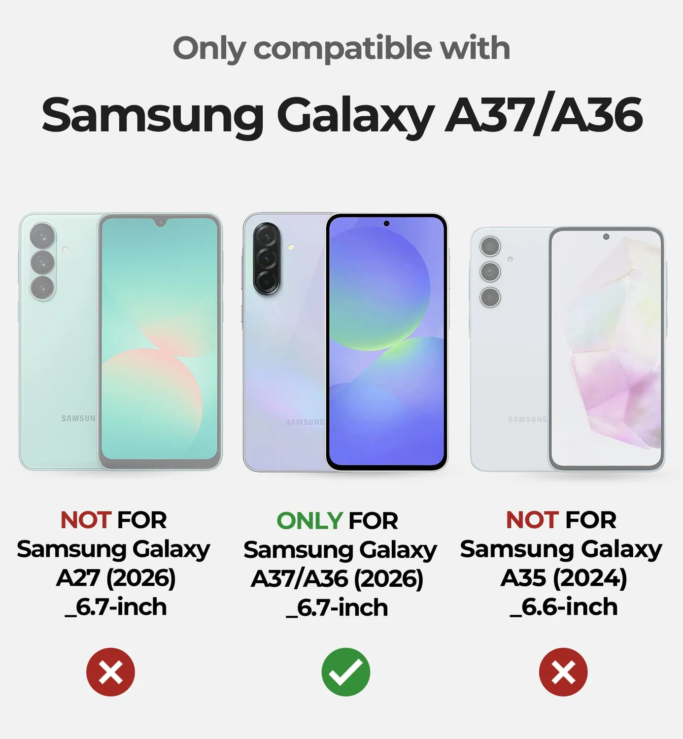 Dexnor cover Samsung Galaxy A36 5G nera con 2 frame