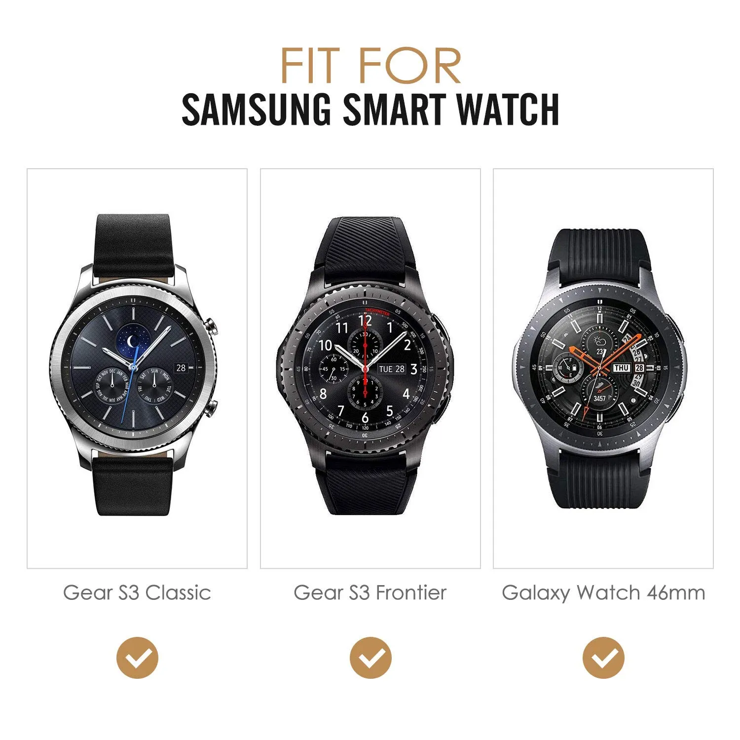 MoKo Cinturino 22mm Acciaio Nero Galaxy Watch 46mm