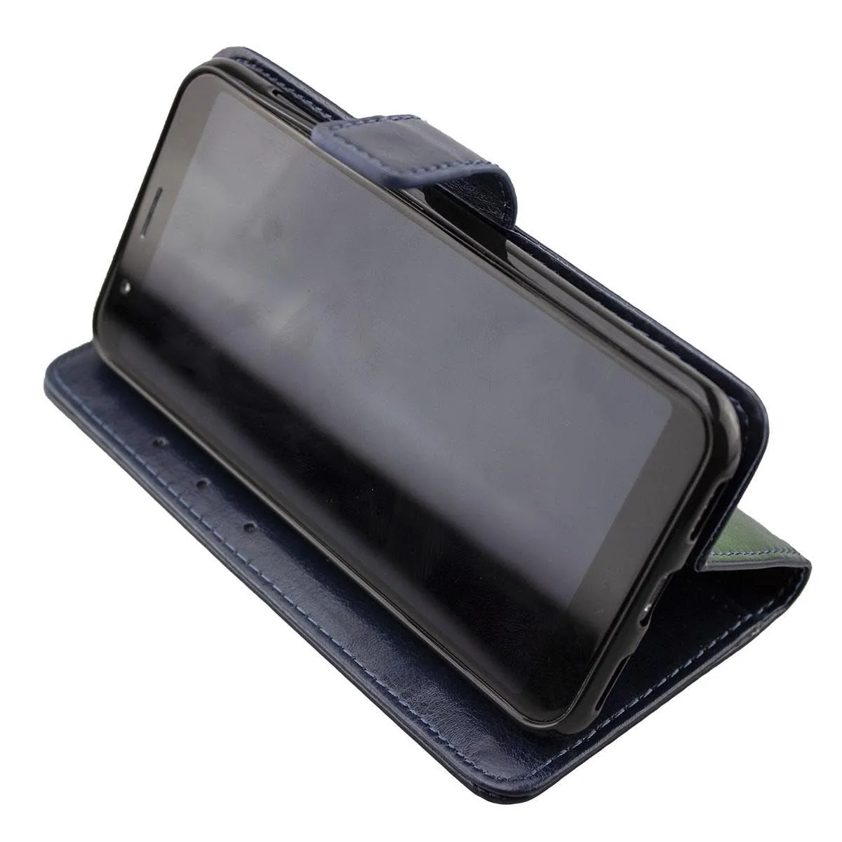 caseroxx Bookstyle Gigaset GS185 custodia azzurra portafoglio