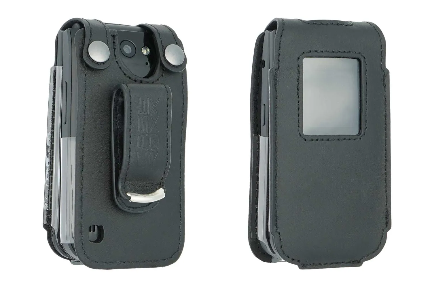 caseroxx Nokia 2720 Flip custodia cintura pelle vera nera