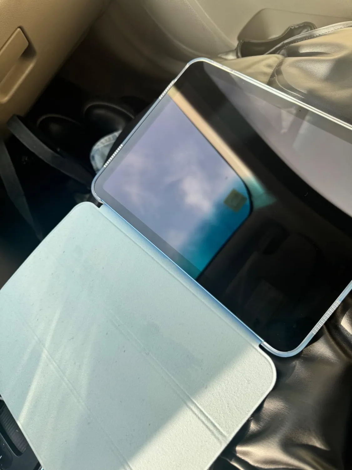 MoKo Cover iPad 11 10a Glitterato Blu Cielo TPU
