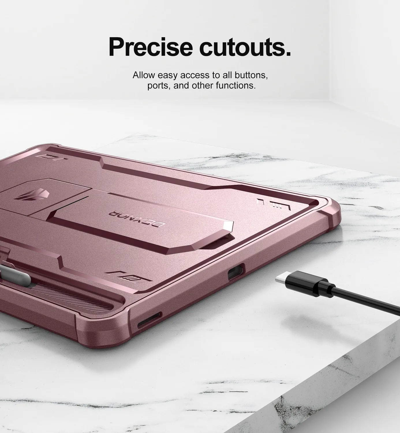 Dexnor Tab S9 FE Plus Cover tablet rosa penna