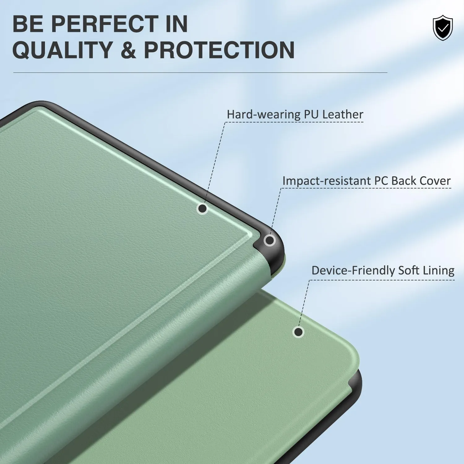 MoKo Kindle Paperwhite 12ª Gen Custodia 7" Verde Agave magnetica