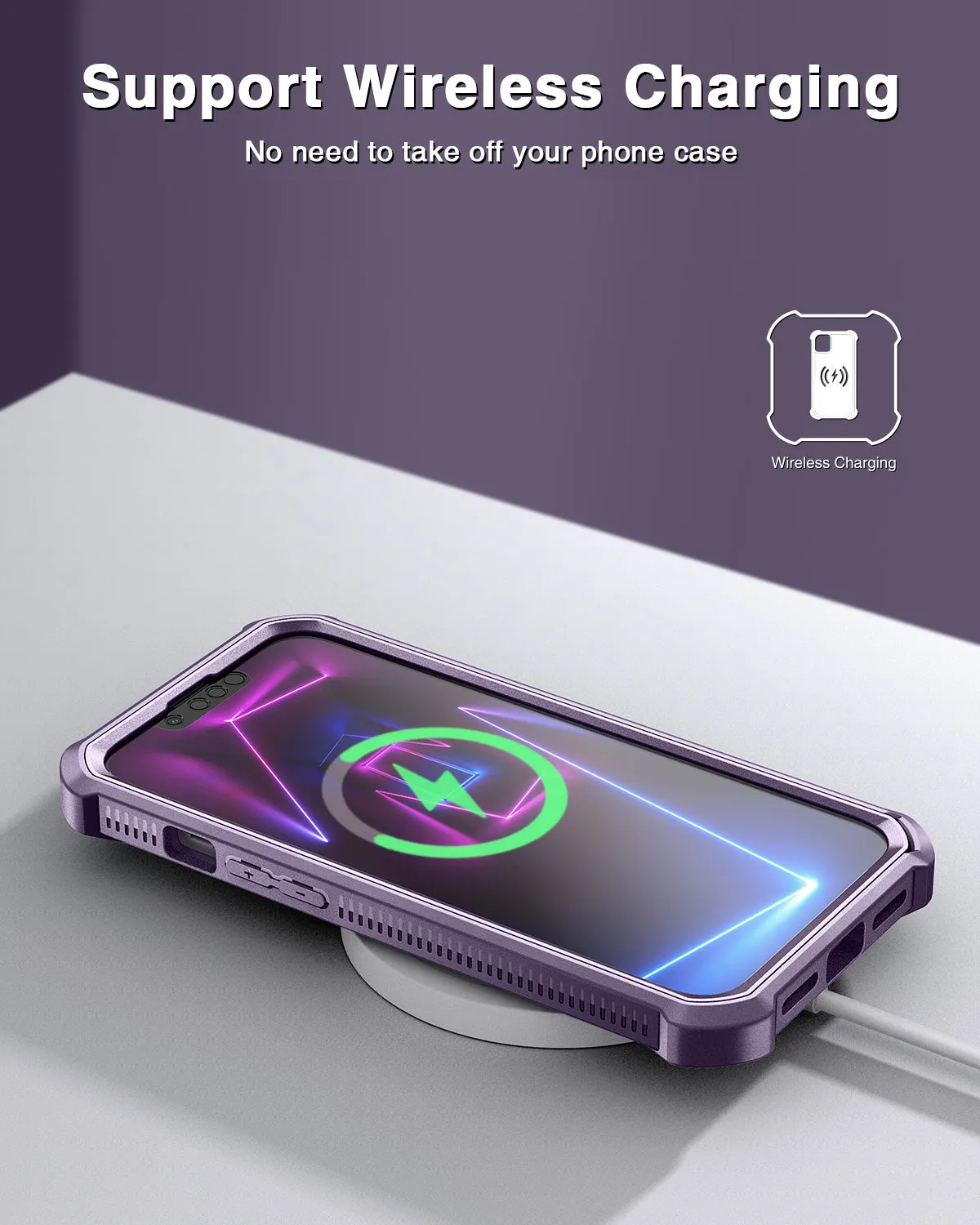 Dexnor iPhone 13 Pro Max custodia viola integrale