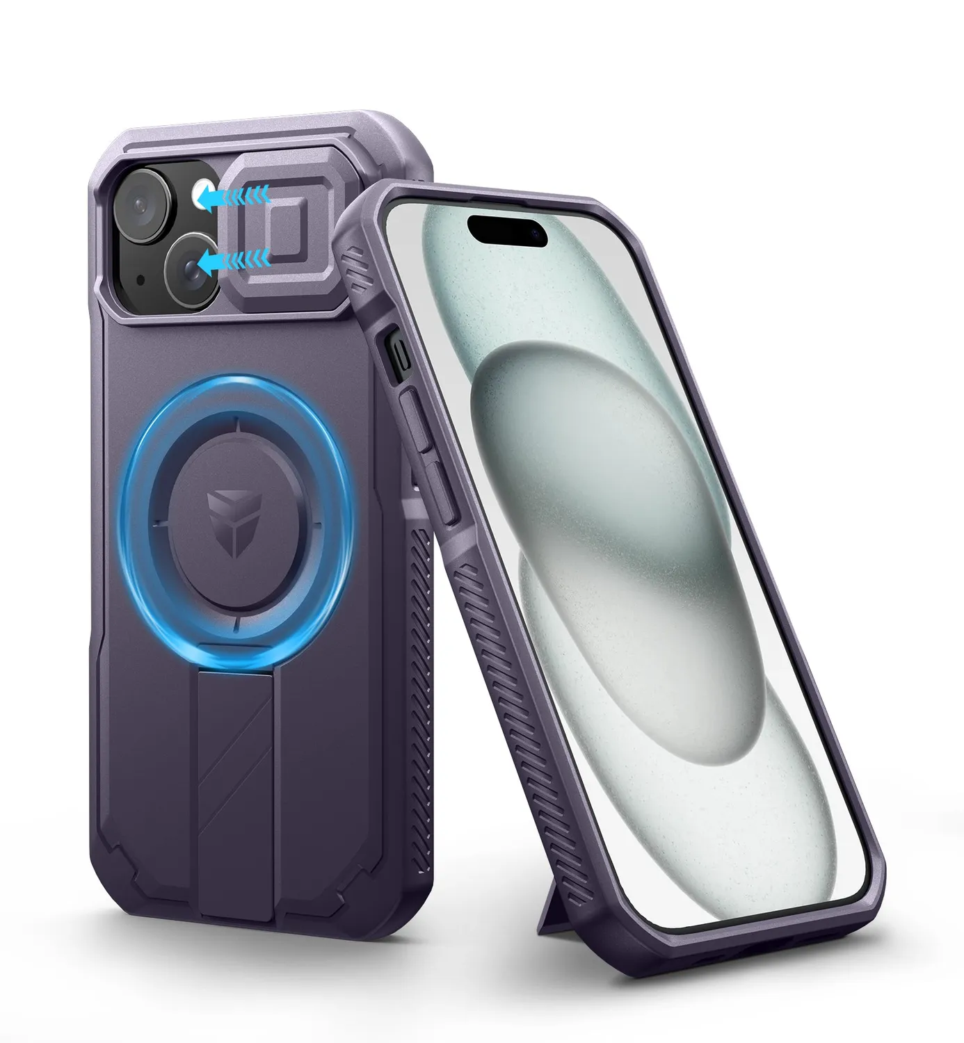Dexnor per iPhone 15 cover magnetica nera antiurto