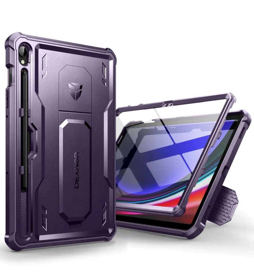 Dexnor Galaxy Tab S9 custodia antiurto con stand viola