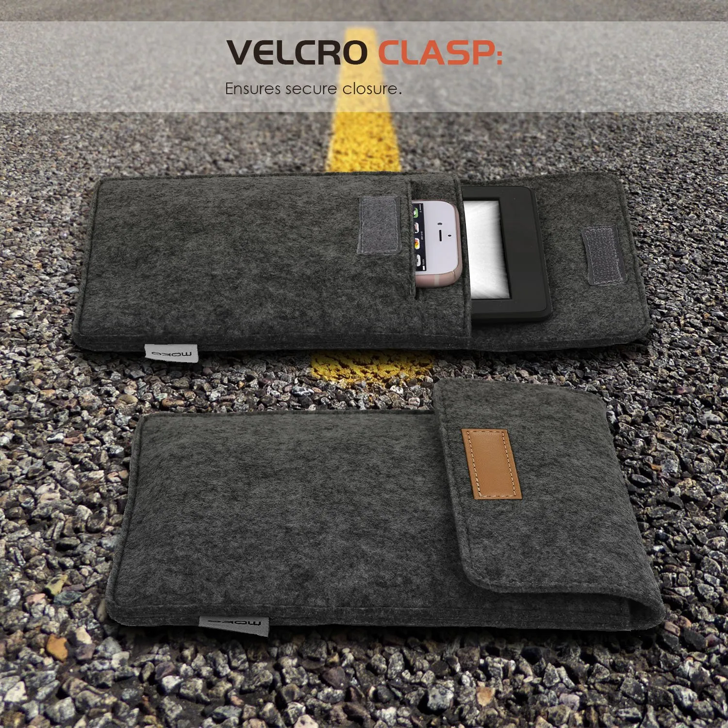 MoKo Custodia Kindle Paperwhite Feltro Grigio Scuro Protettiva