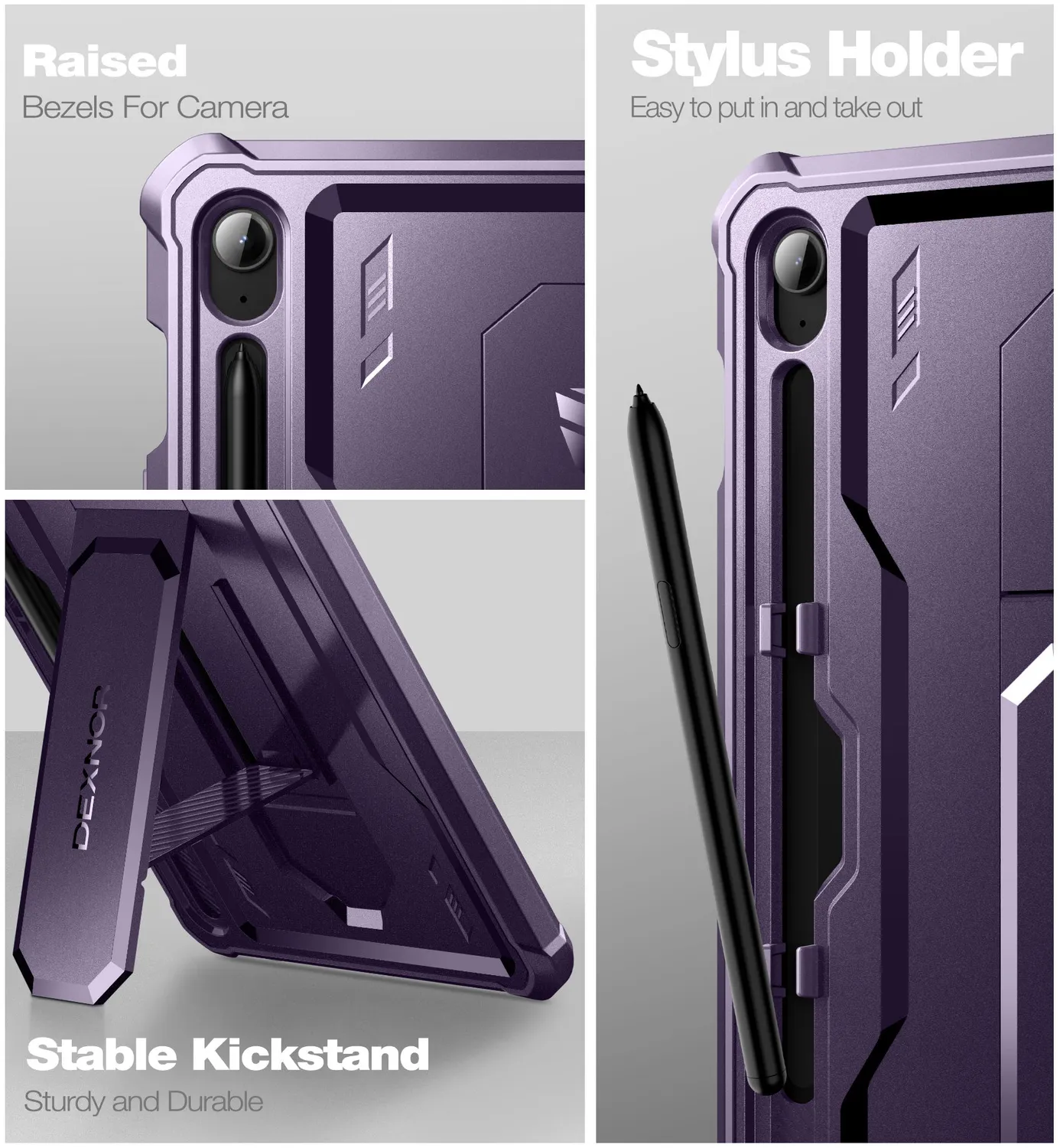 Dexnor Galaxy Tab S9 FE custodia viola con pellicola