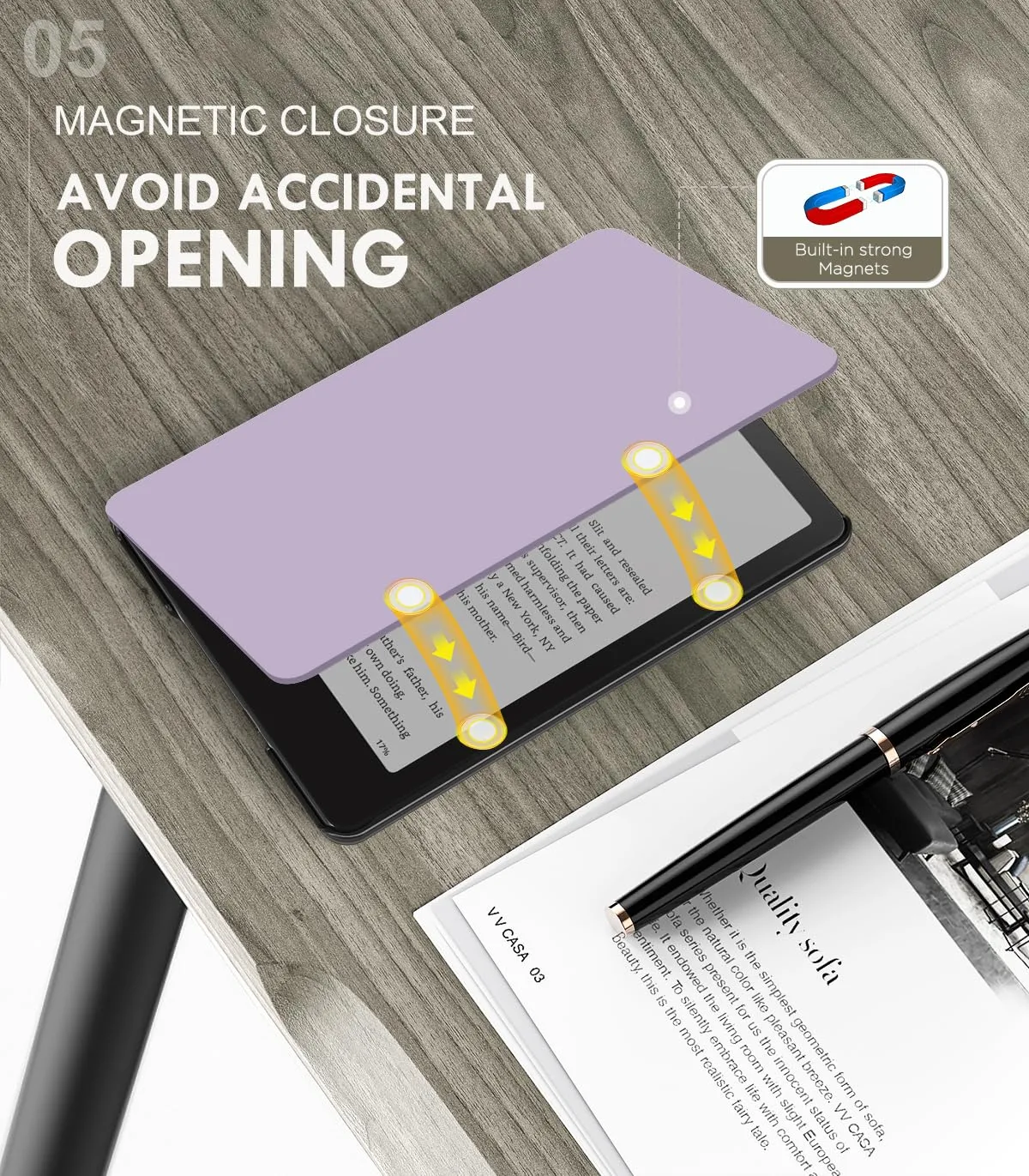 MoKo Kindle Paperwhite 12a Gen Colorsoft cover taro viola
