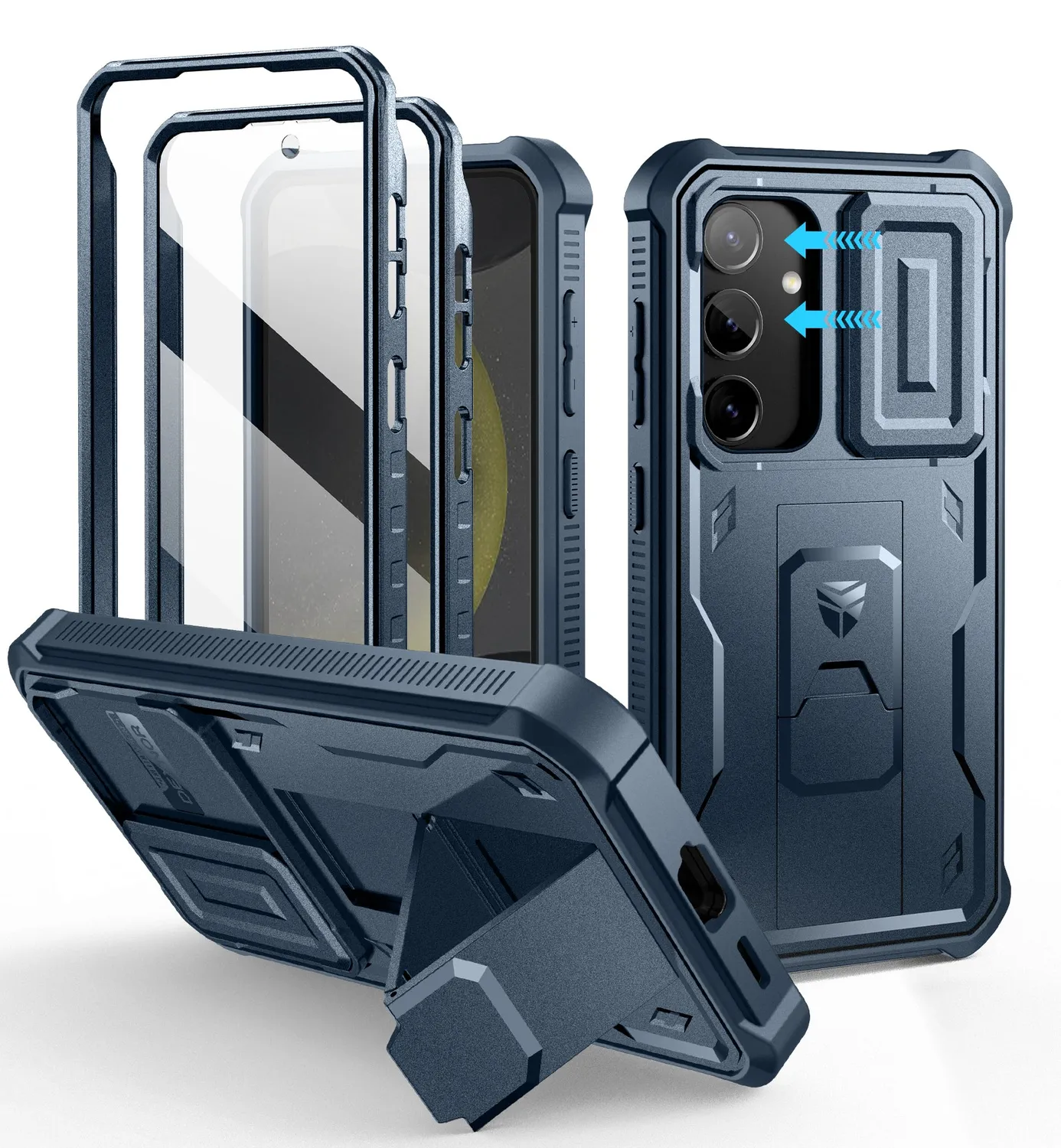 Dexnor Galaxy S24 cover nera antiurto camera slide
