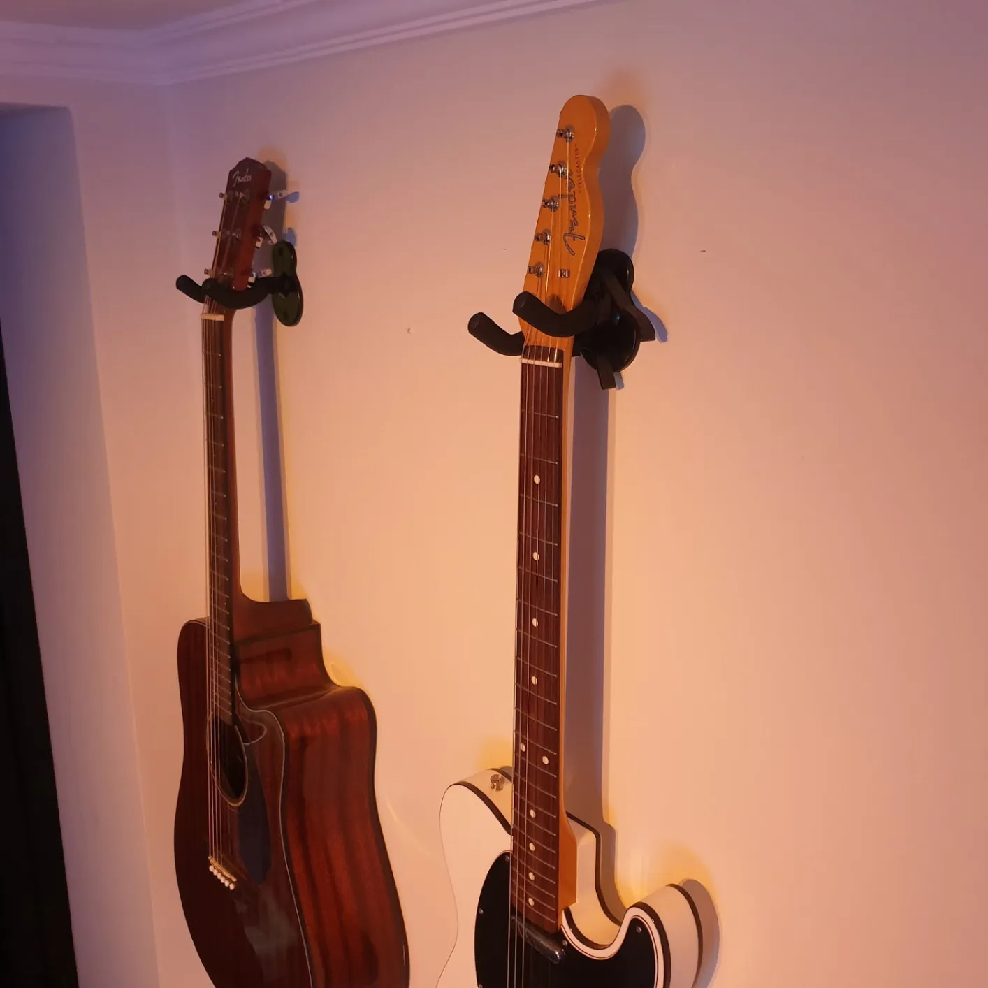 MoKo Supporto Chitarra 3 pezzi gancio parete nero metallo