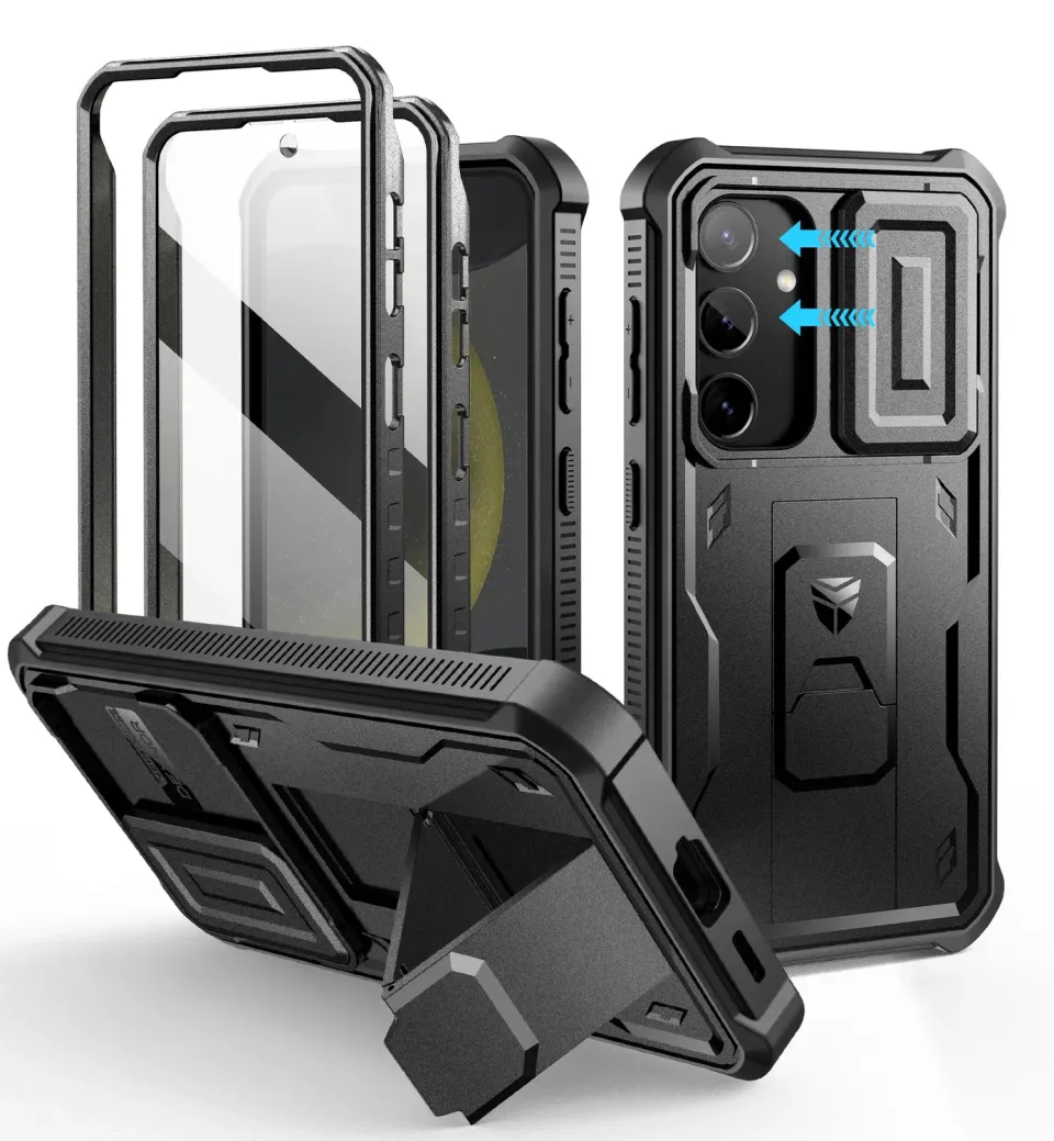 Dexnor Galaxy S24 cover nera antiurto camera slide