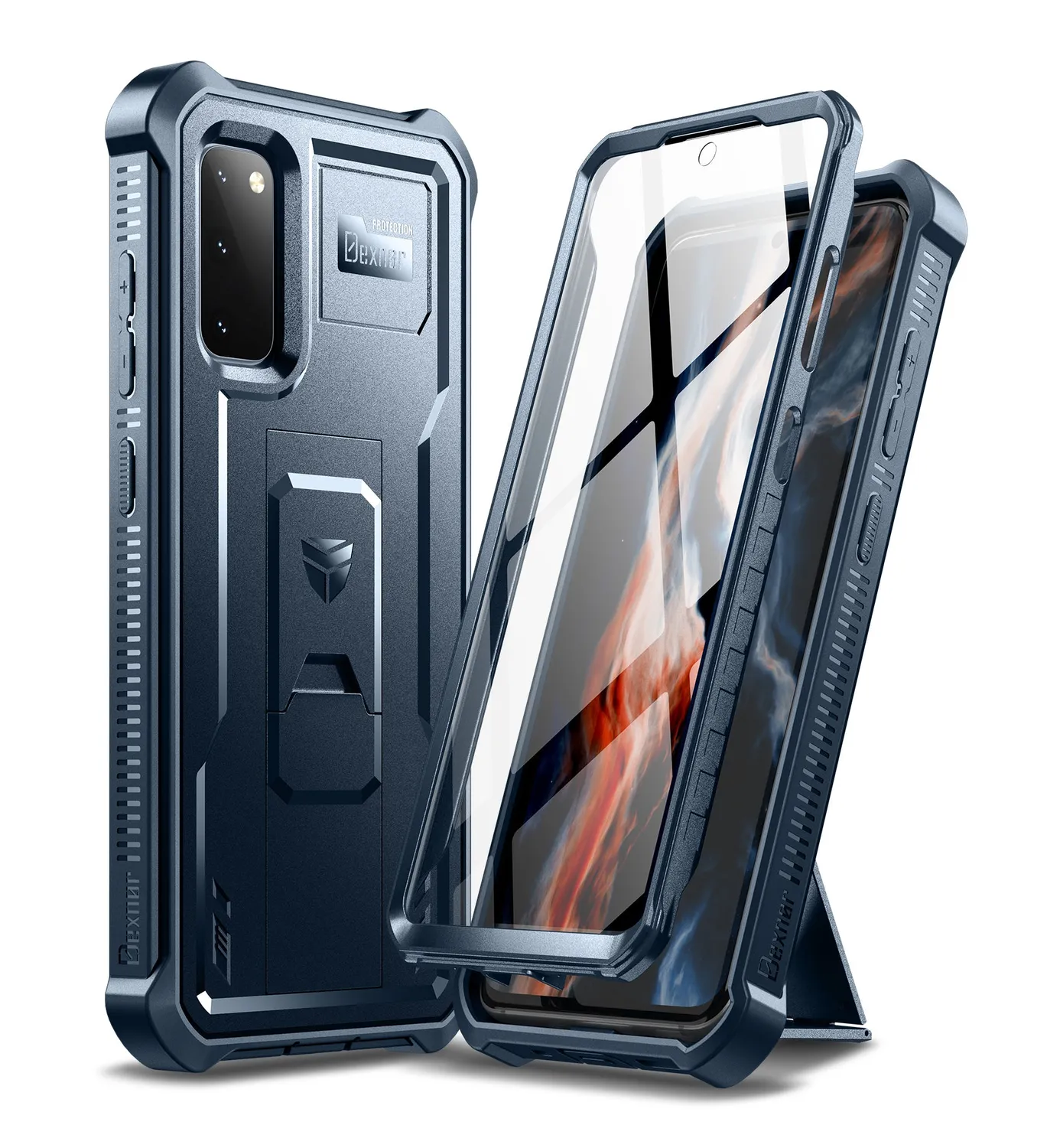 Dexnor Galaxy S20 custodia nera kickstand antiurto