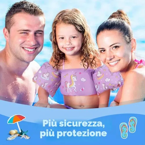 MoKo Fascia da Braccio Nuoto Bambini con Ali Galleggianti