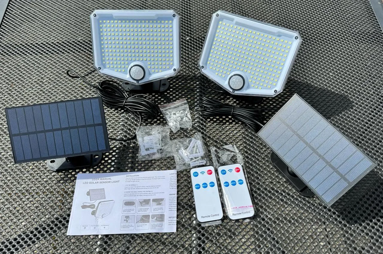 MoKo luce solare esterno 222 LED 2 pezzi sensore