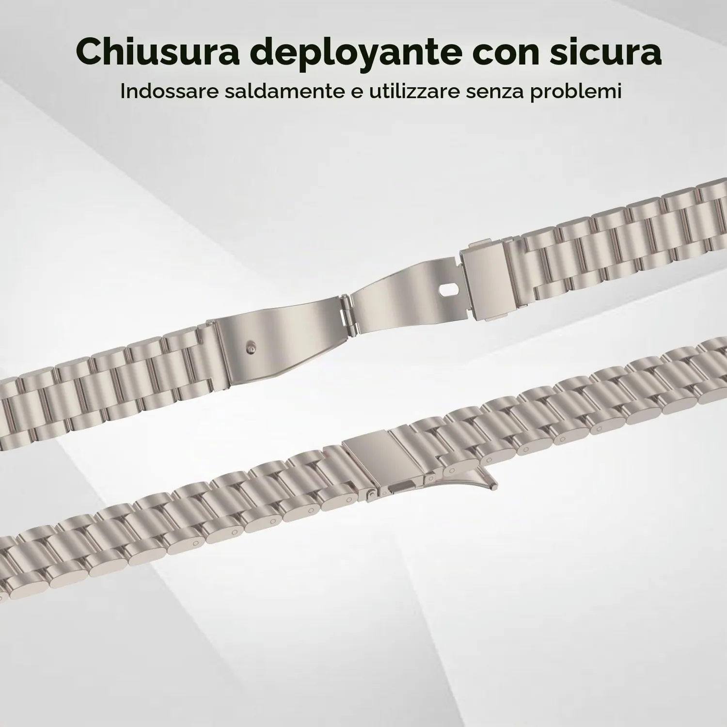 MoKo Cinturino Acciaio Sottile Apple Watch Luce delle Stelle