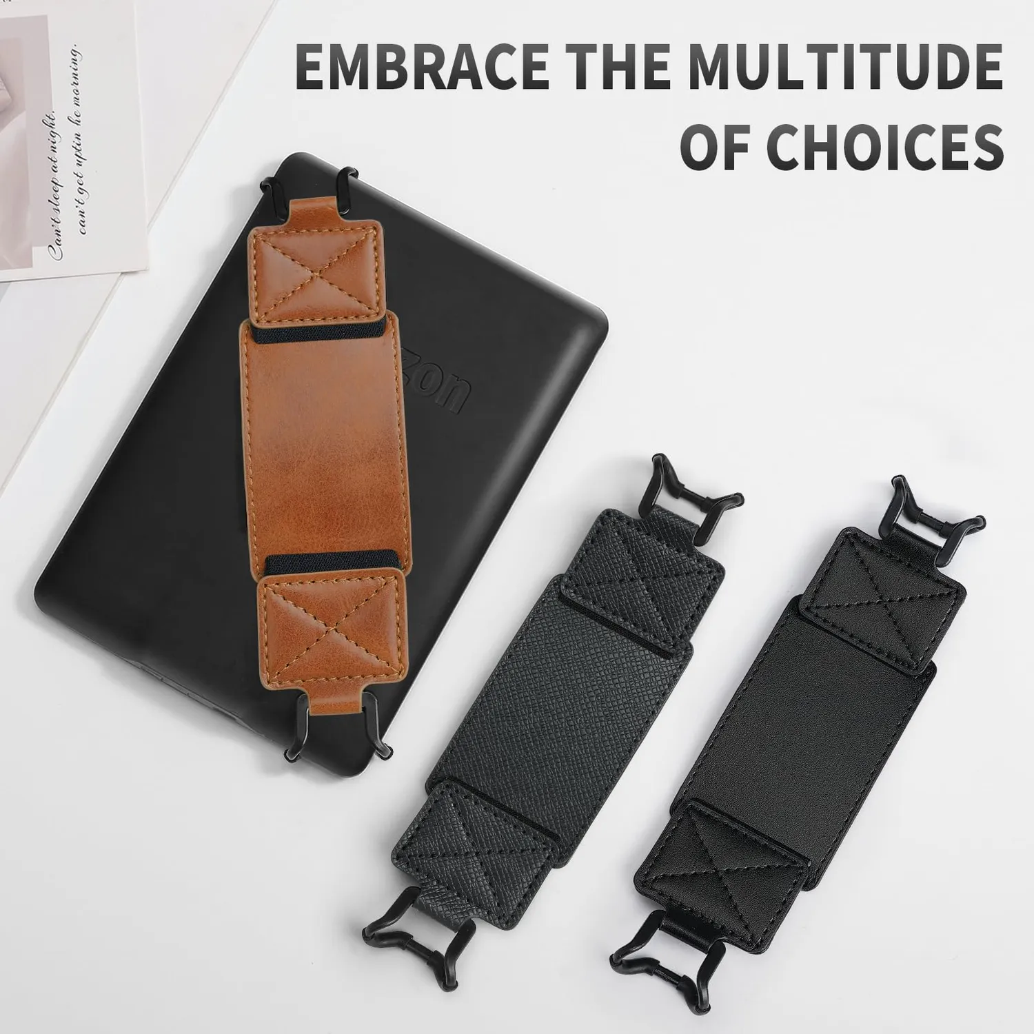 MoKo Cinturino Kindle 6-8" Nero Croceato 2 Pezzi Elastico