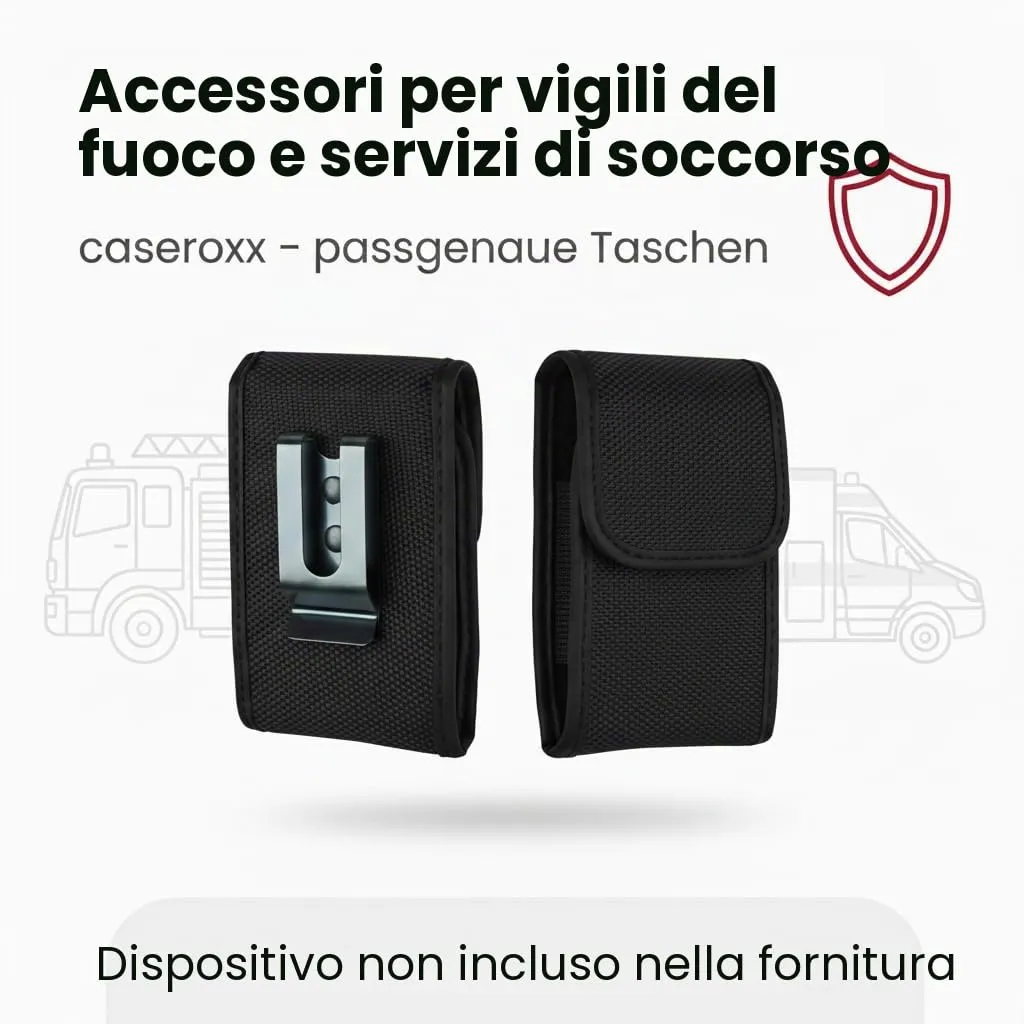 caseroxx cercapersone borsa nylon nera compatta