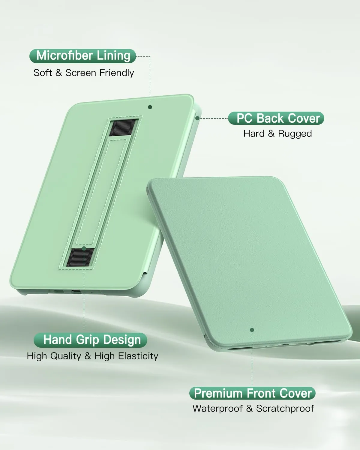 MoKo Custodia Kindle 6" 11ª Gen 2024/2022 Verde Agave