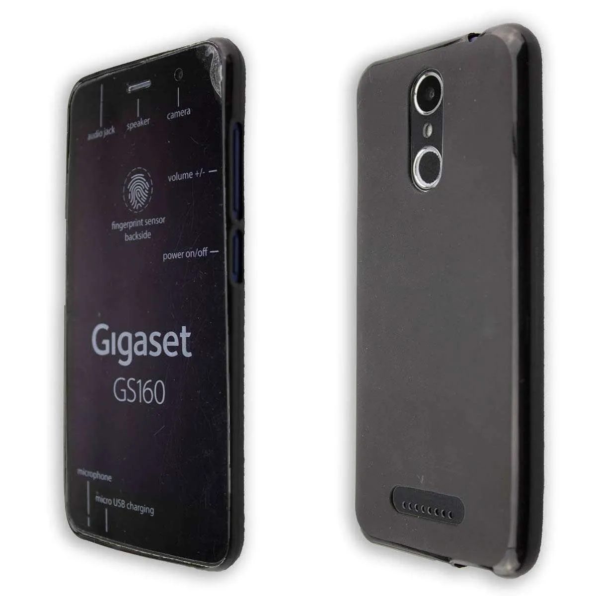 caseroxx TPU Custodia per Gigaset GS160 GS170 nero antiurto