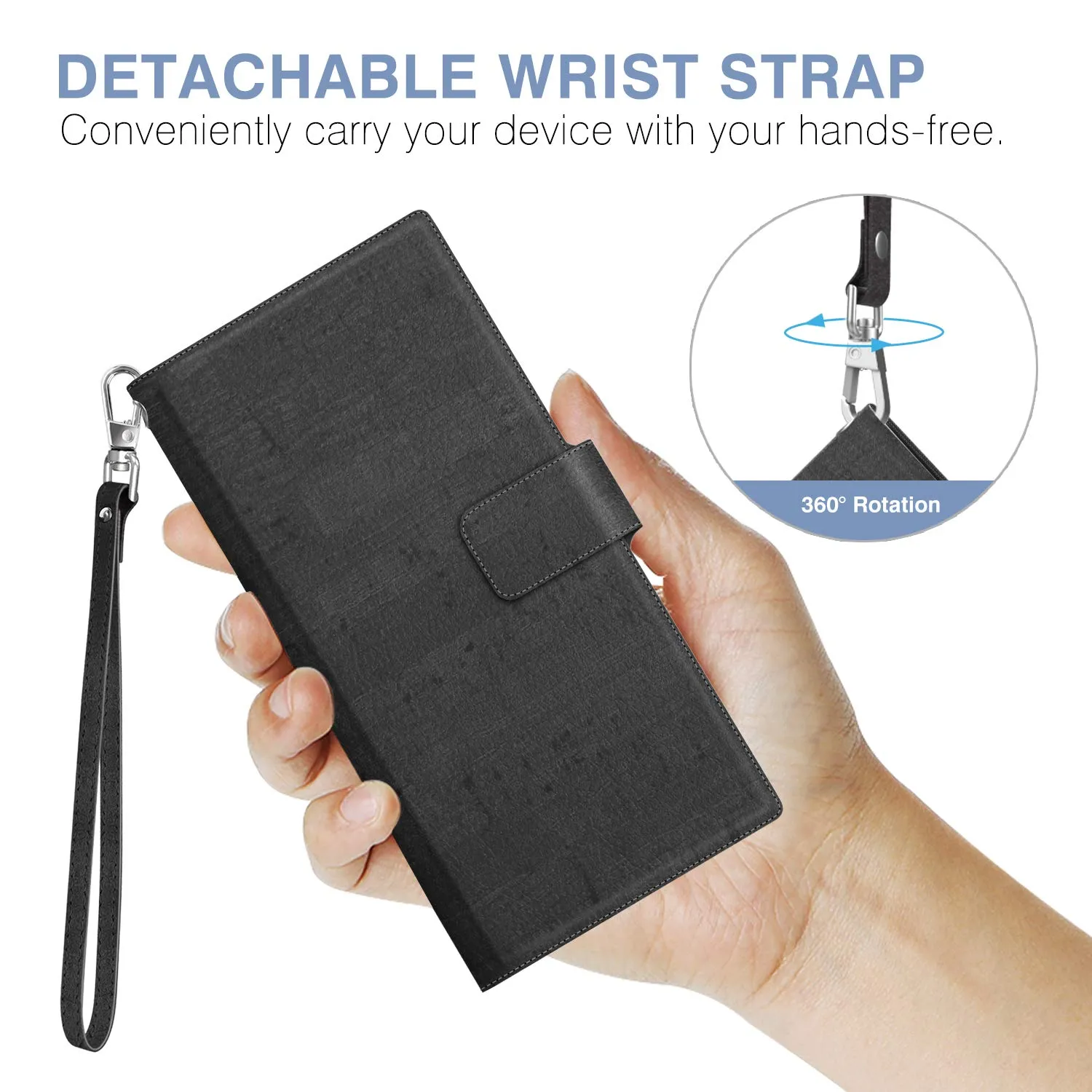 MoKo portafoglio cover Galaxy Note 10 6.3" nero ardesia
