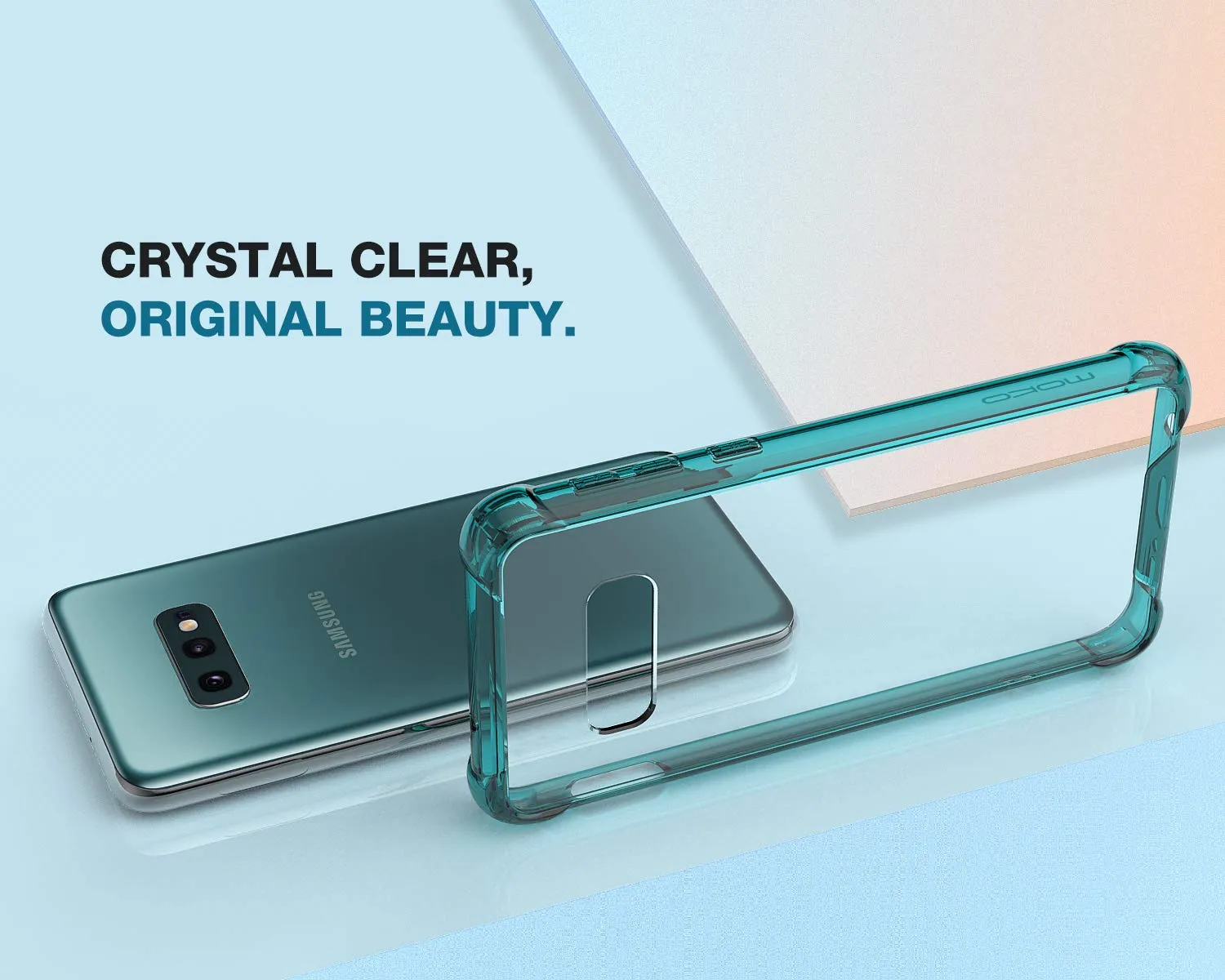 MoKo Halo Cover Galaxy S10e 5.8" Verde Trasparente Antiurto