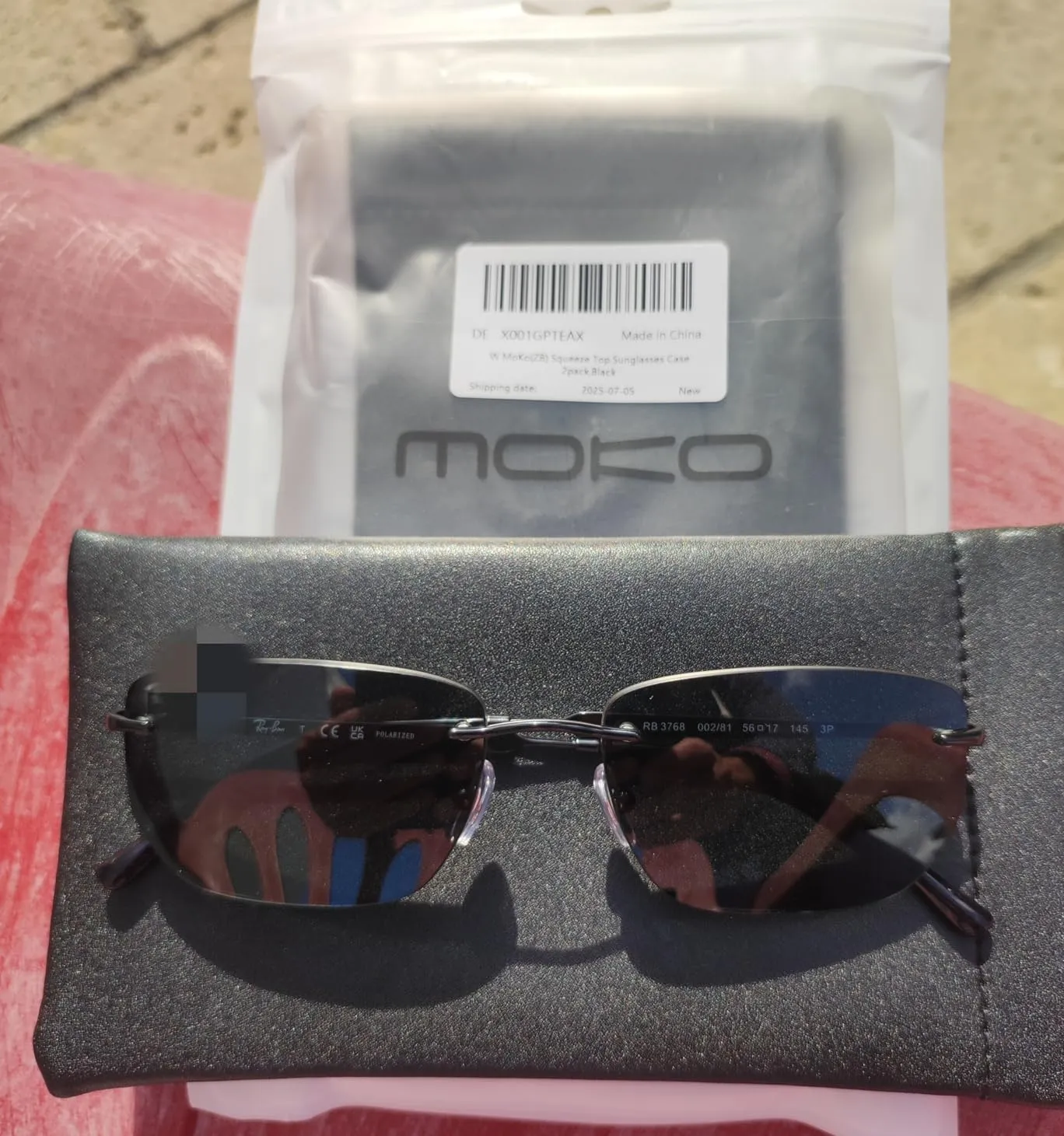MoKo Astuccio Occhiali Morbido Nero 2 Pezzi PU