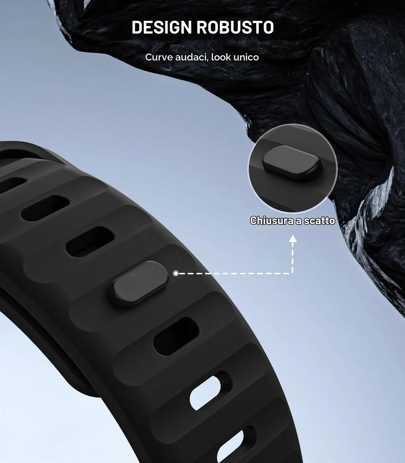 MoKo Cinturino Sport Silicone Galaxy Watch 40/44mm Nero