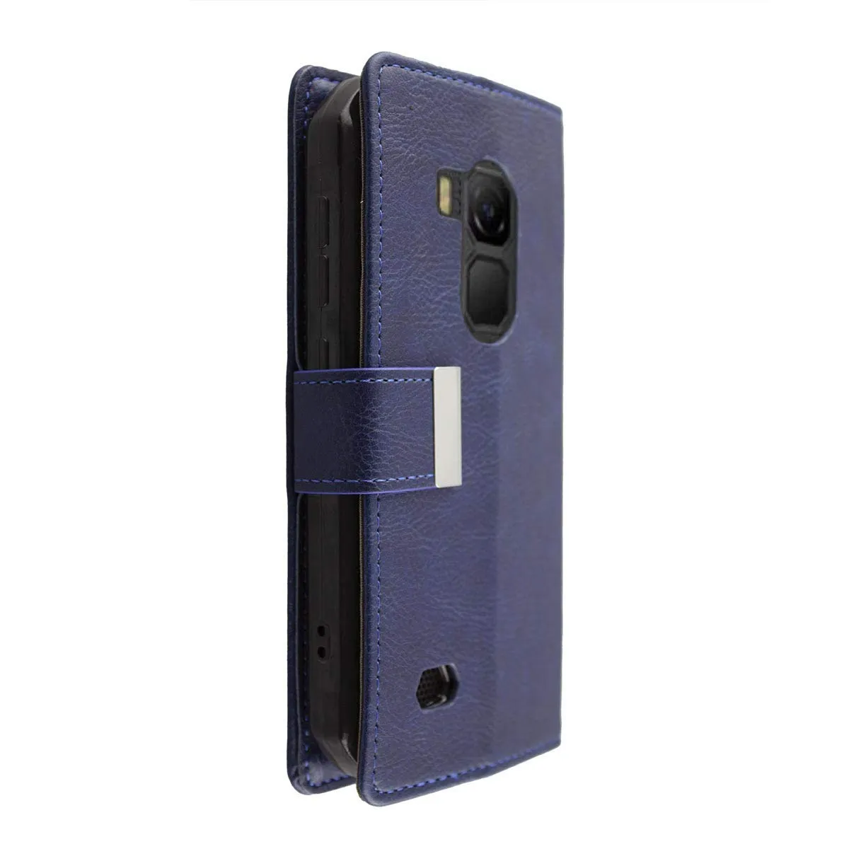 caseroxx Bookstyle Armor X7 custodia portafoglio azzurra