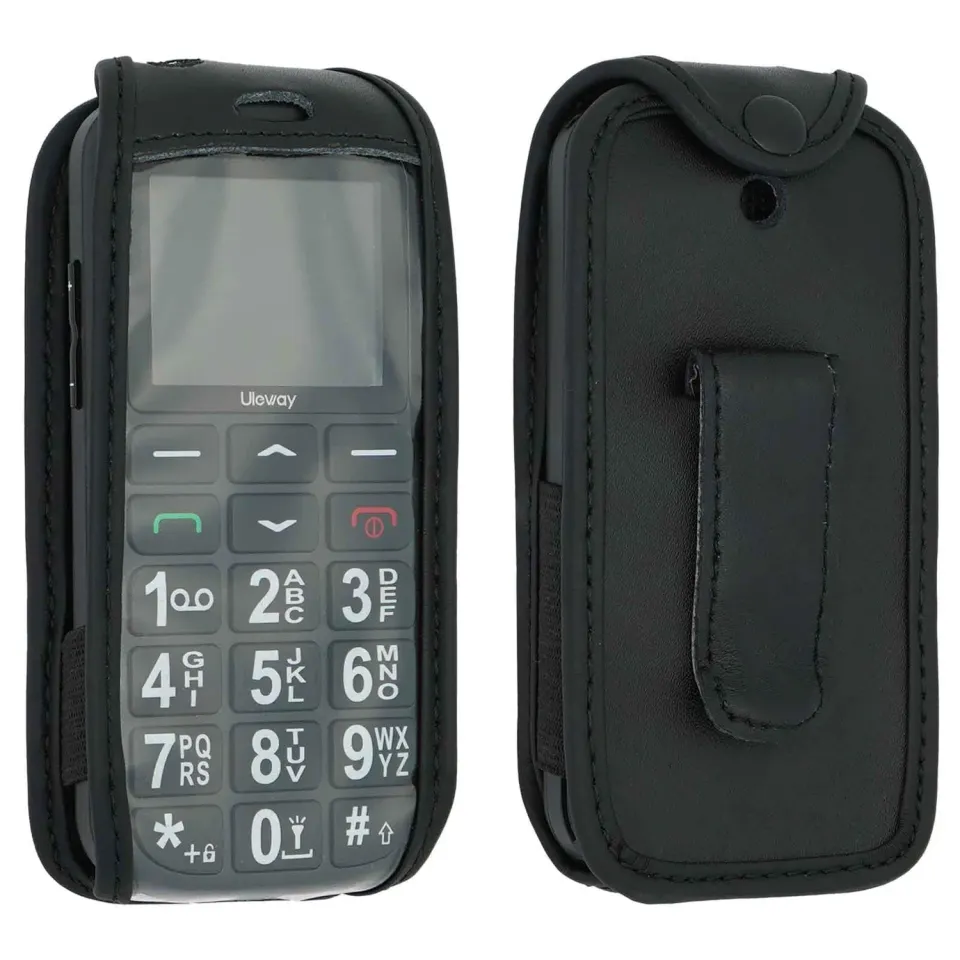 caseroxx Custodia cintura pelle Uleway G180 vera pelle nera