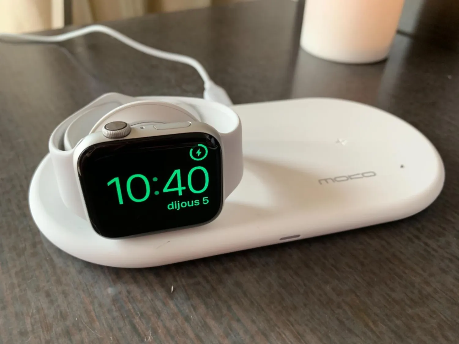 MoKo 2 in 1 stazione ricarica wireless Qi 10W Apple Watch