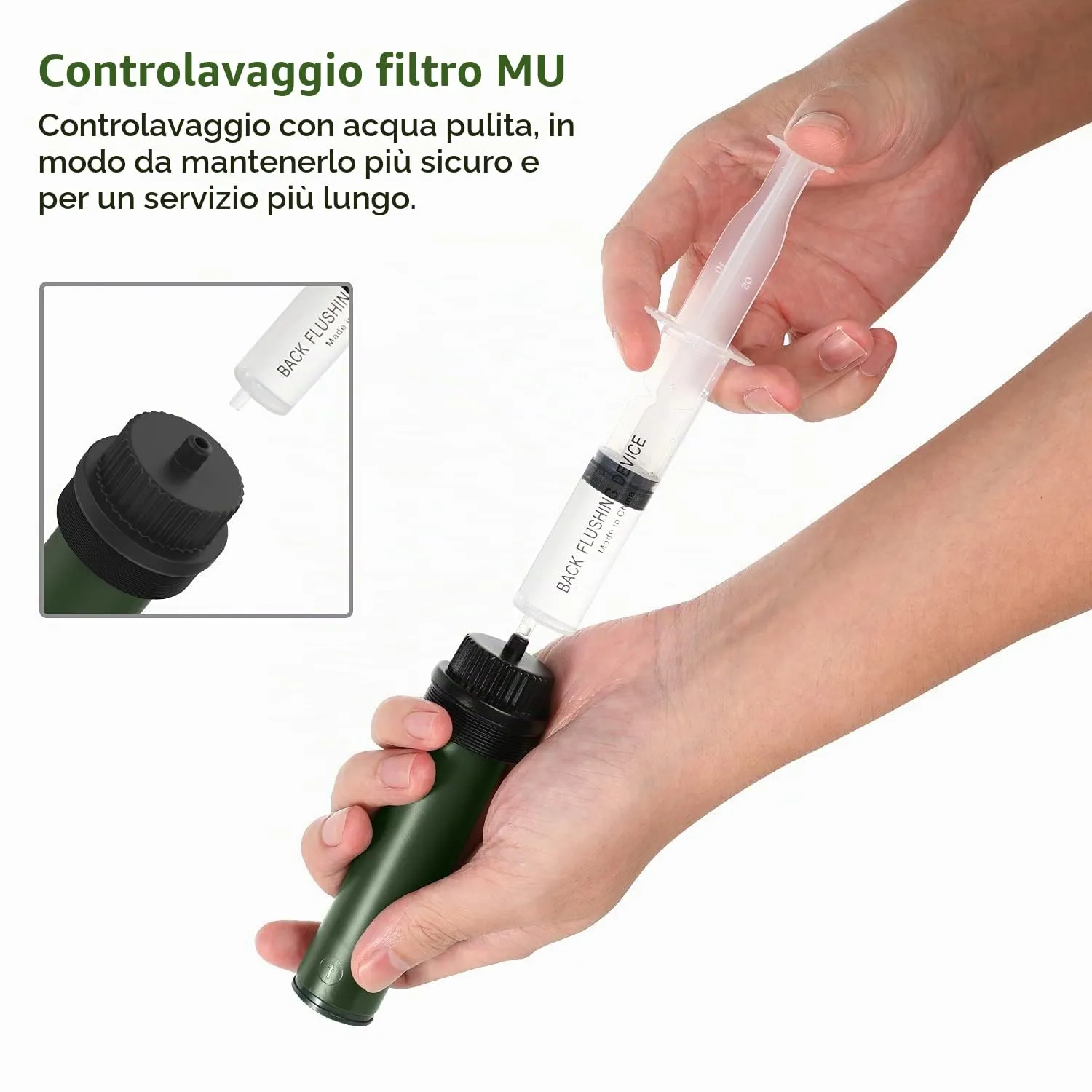 MoKo Filtro Acqua Portatile Pompa Campeggio 600 ml/min