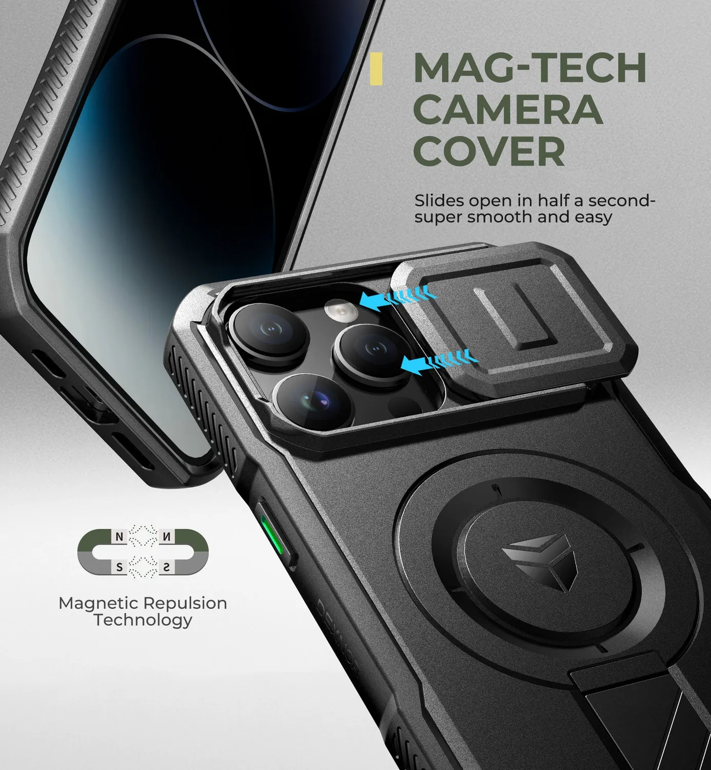 Dexnor iPhone 14 Pro Max cover nera MagSafe camera cover
