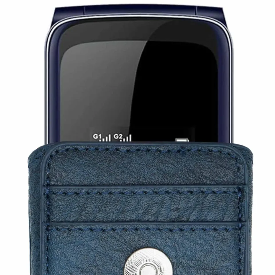 caseroxx Guwet 2G borsello cintura pelle azzurro passante