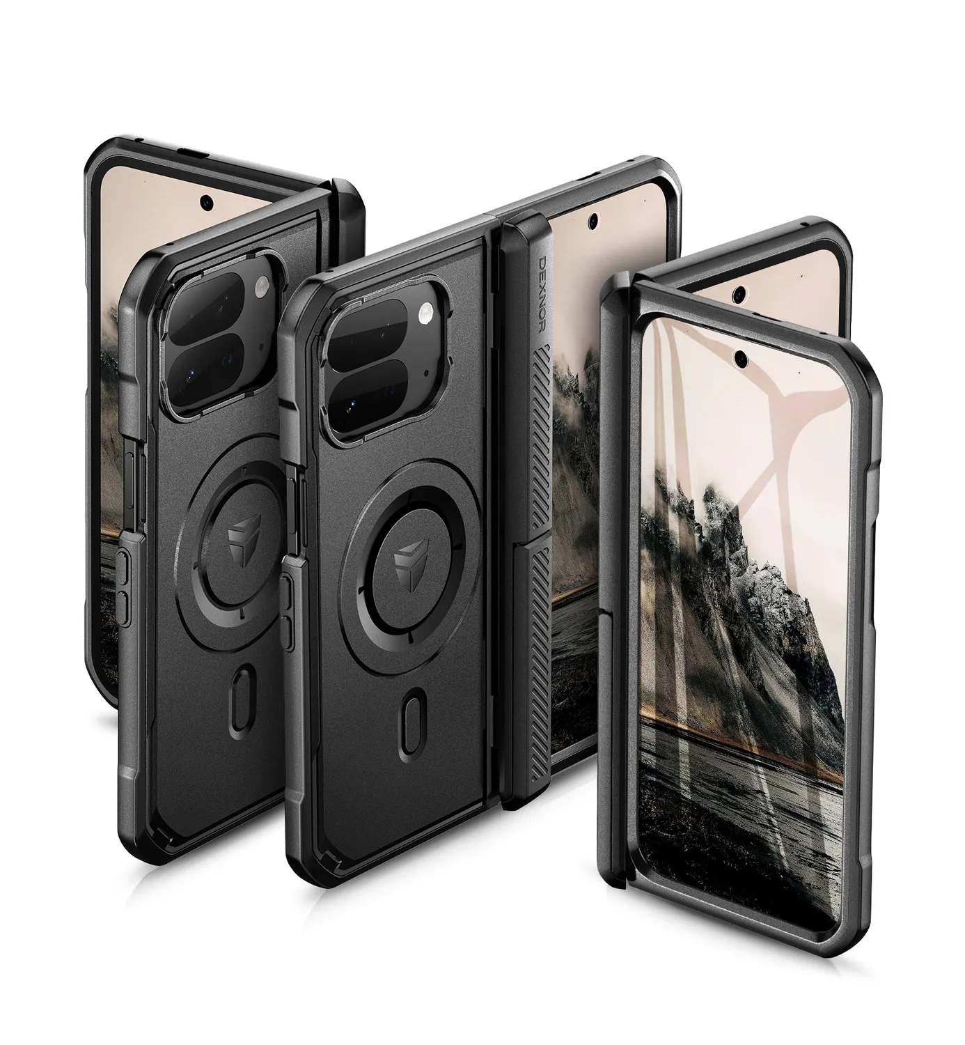 Dexnor cover Pixel 10 Pro Fold nera two-stand