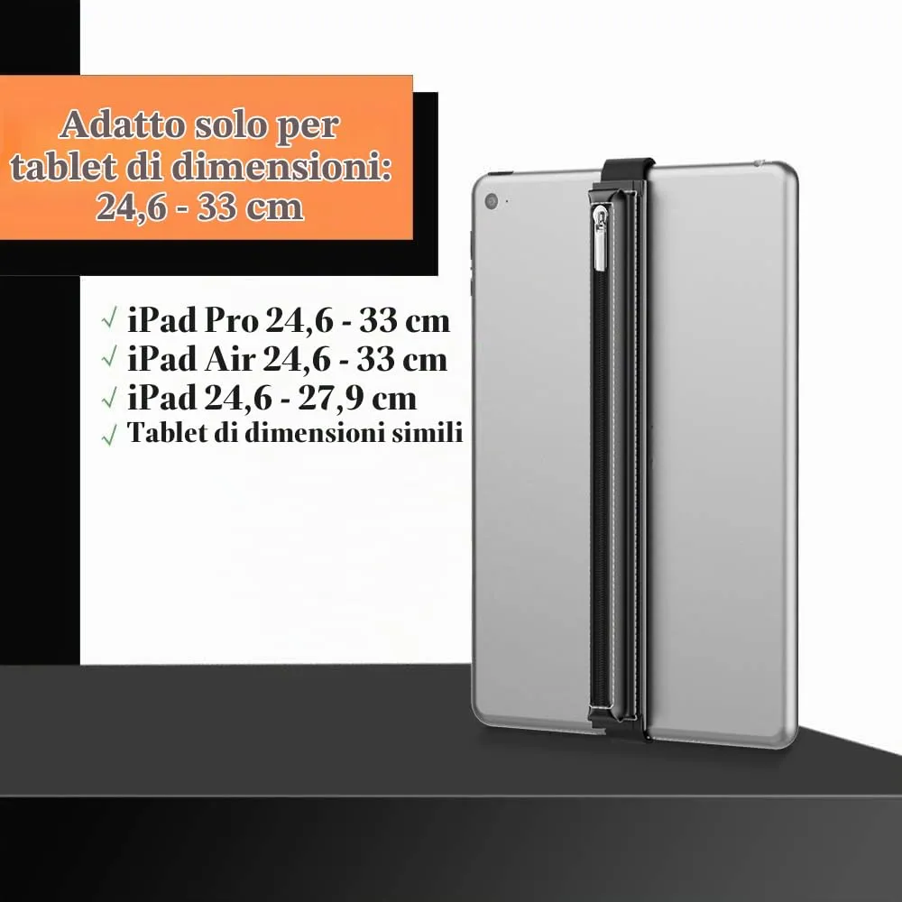 MoKo Cover Apple Pencil Pro/USB-C/1ª/2ª Gen Nero con elastico