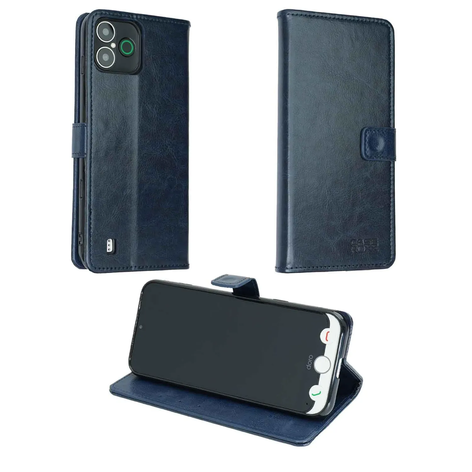 caseroxx Bookstyle Doro Aurora A30/A31 custodia azzurra carte