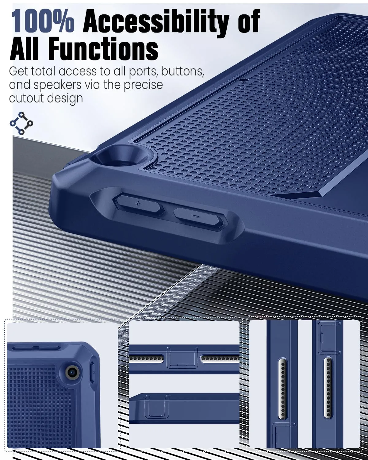 MoKo cover iPad 9.7 2018 2017 rugged denim