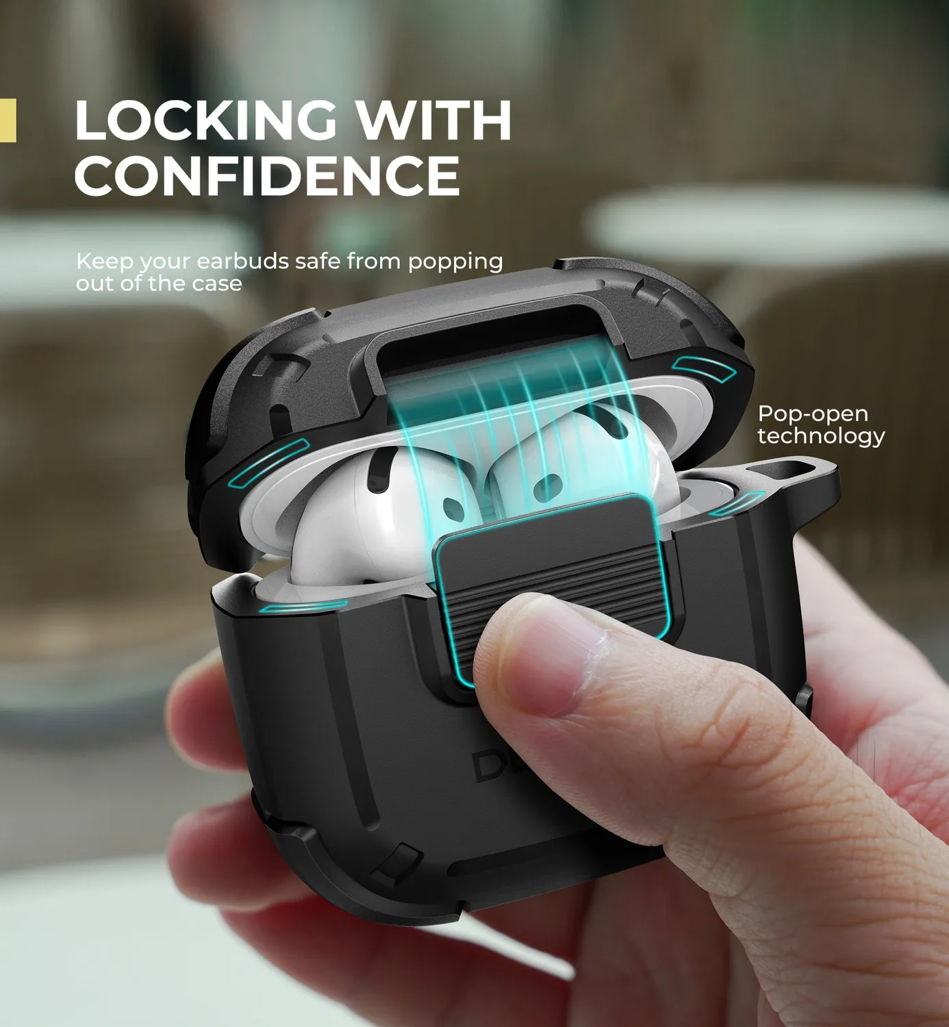 Dexnor Custodia AirPods 4 Gen 2024 Nera Antiurto
