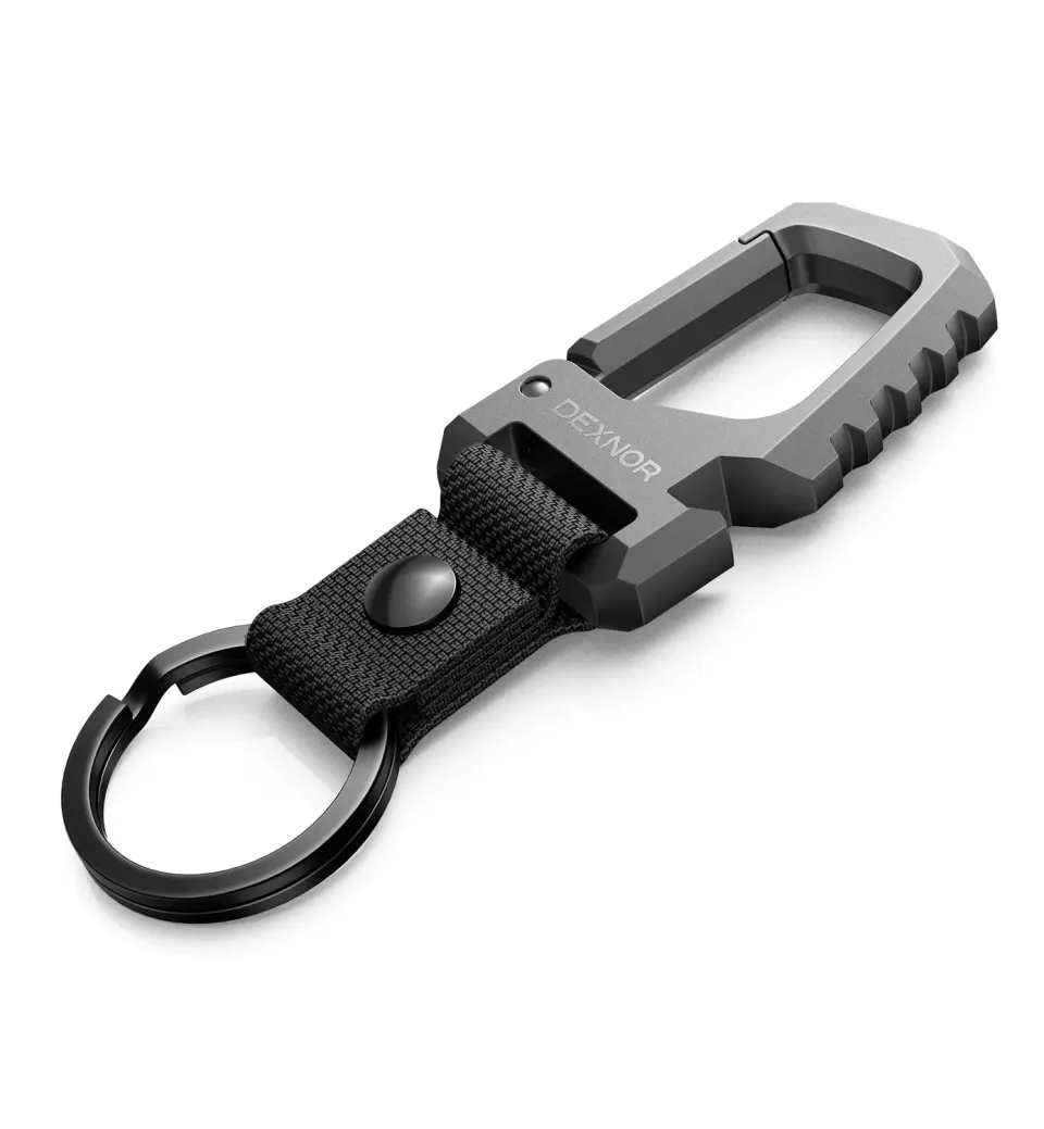 Dexnor portachiavi moschettone apribottiglie nero 1pz